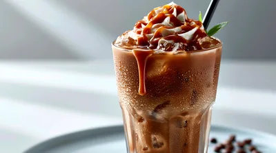 Iced Caramel Coffee With Whipped Cream