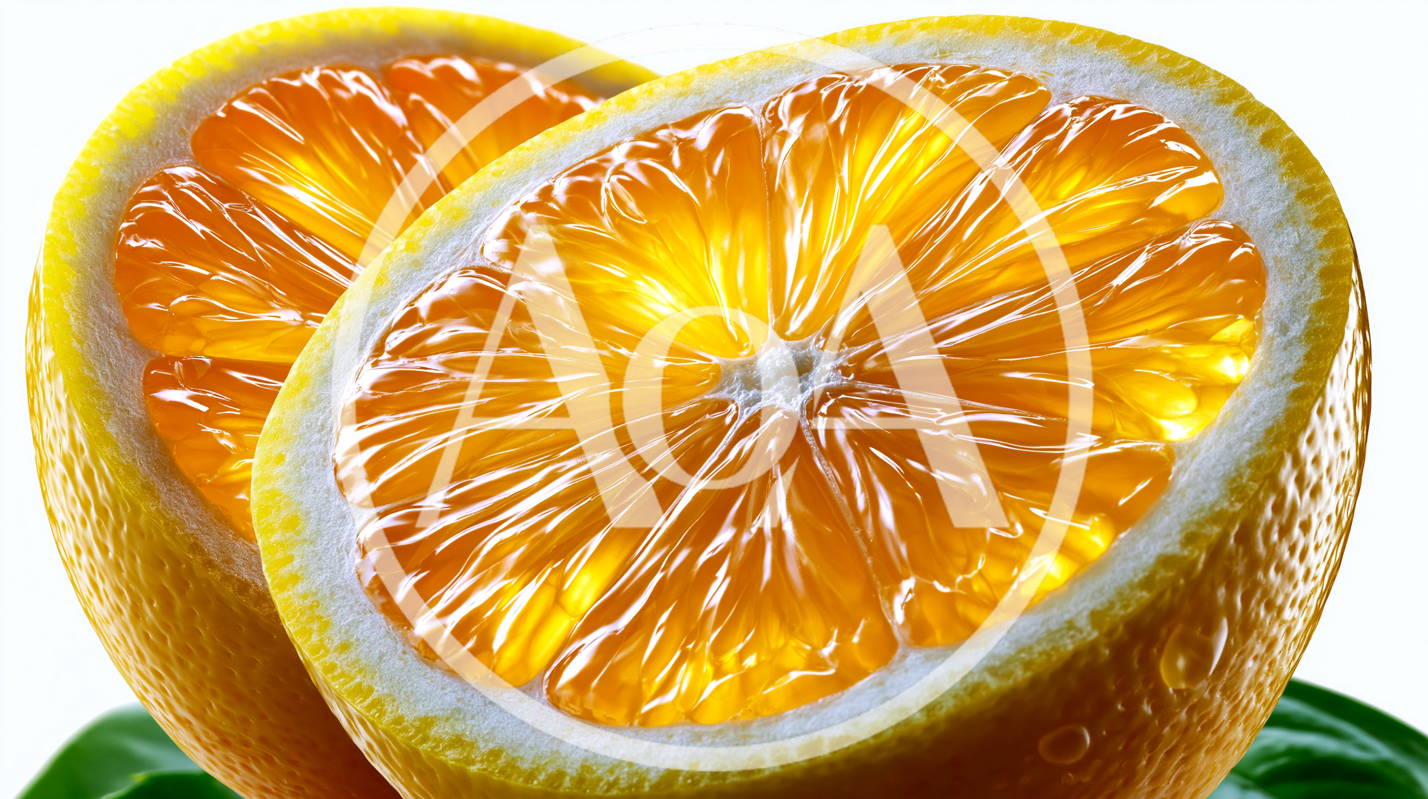 Two Halves Of A Fresh Juicy Orange