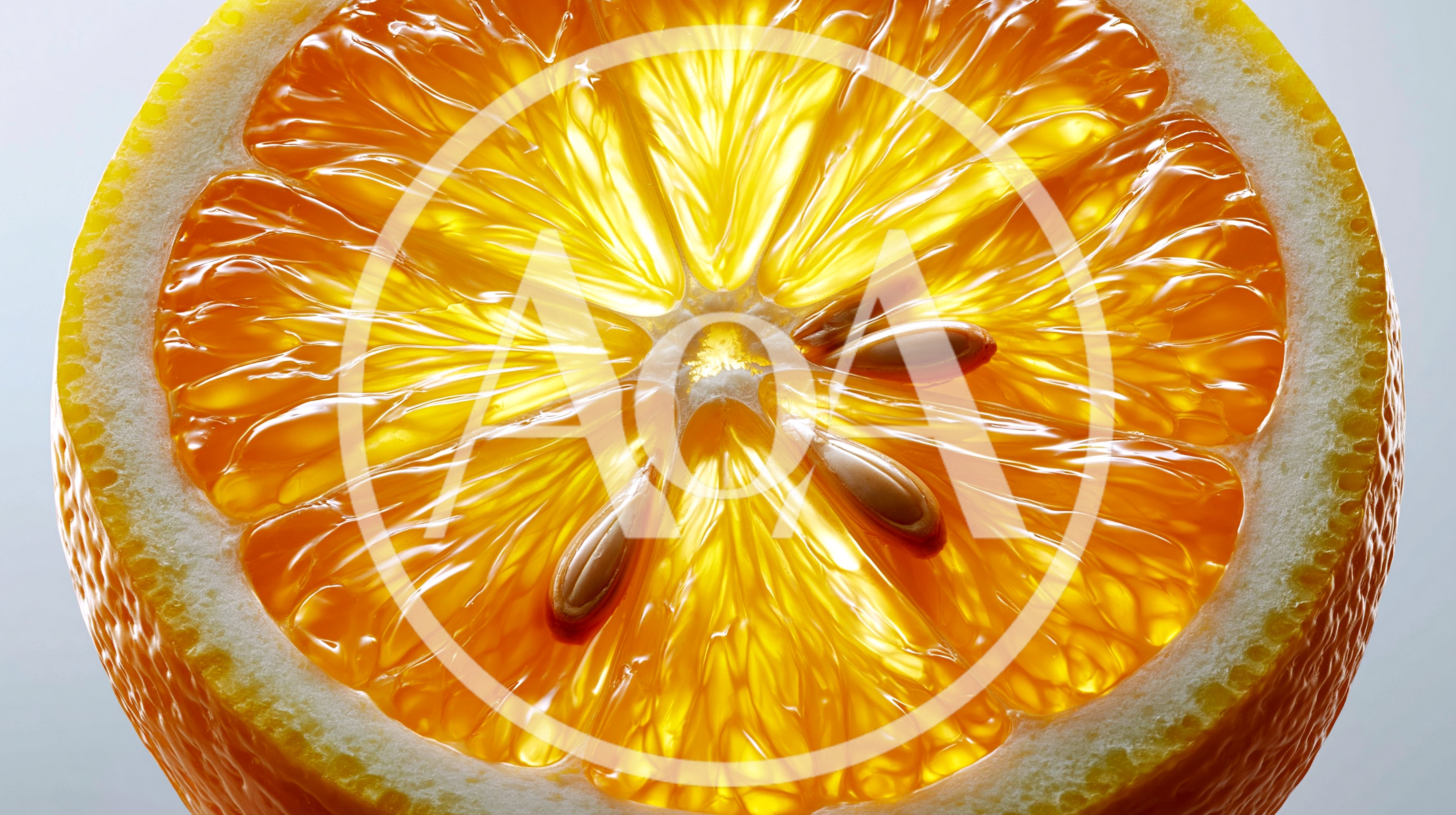 Macro Close Up Of A Sliced Orange