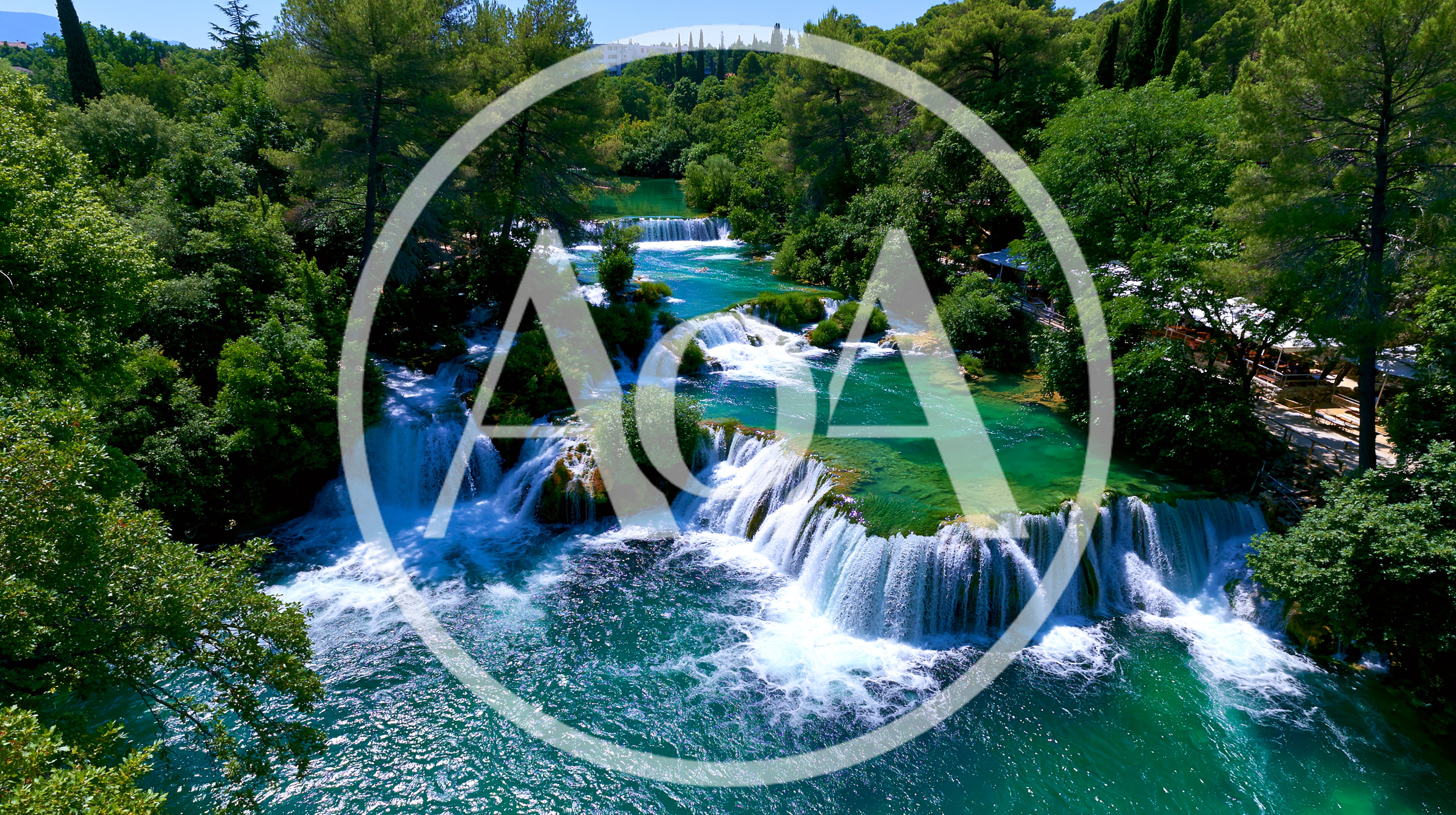 Aerial View Of Skradinski Buk Waterfalls In Krka National Park