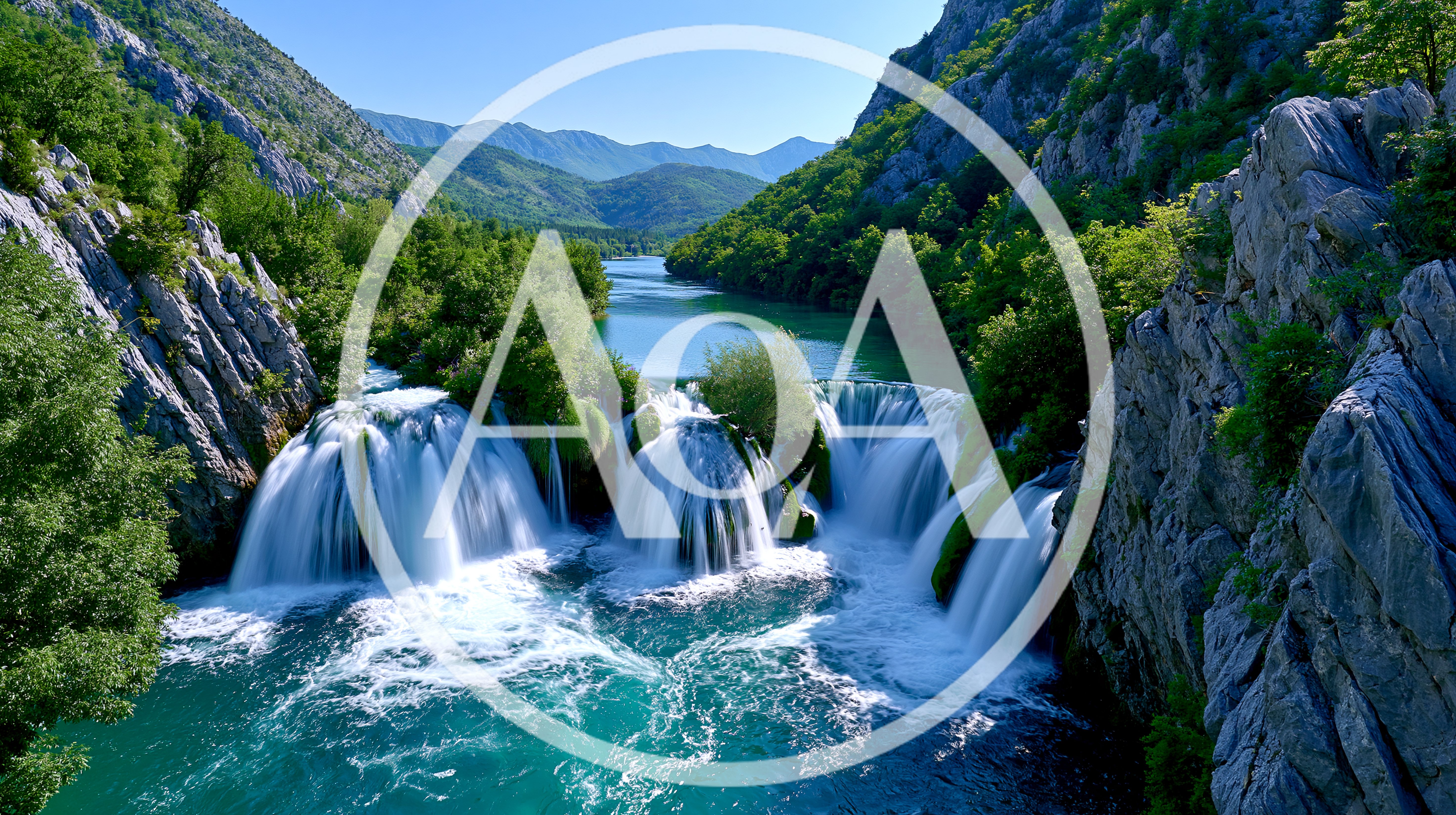 Aerial View Of Krka National Park Waterfalls
