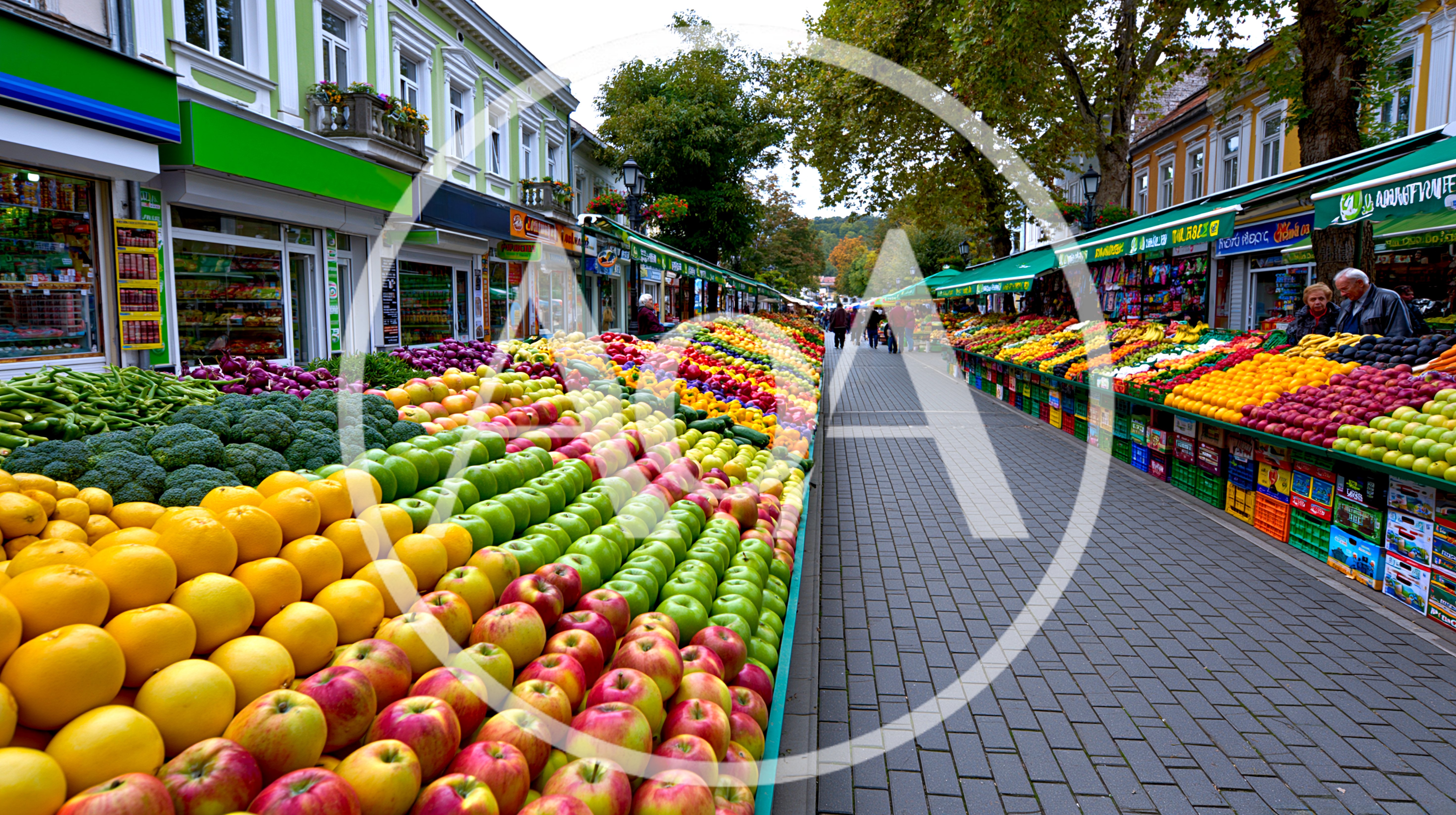 Outdoor Fruit and Vegetable Market Stall