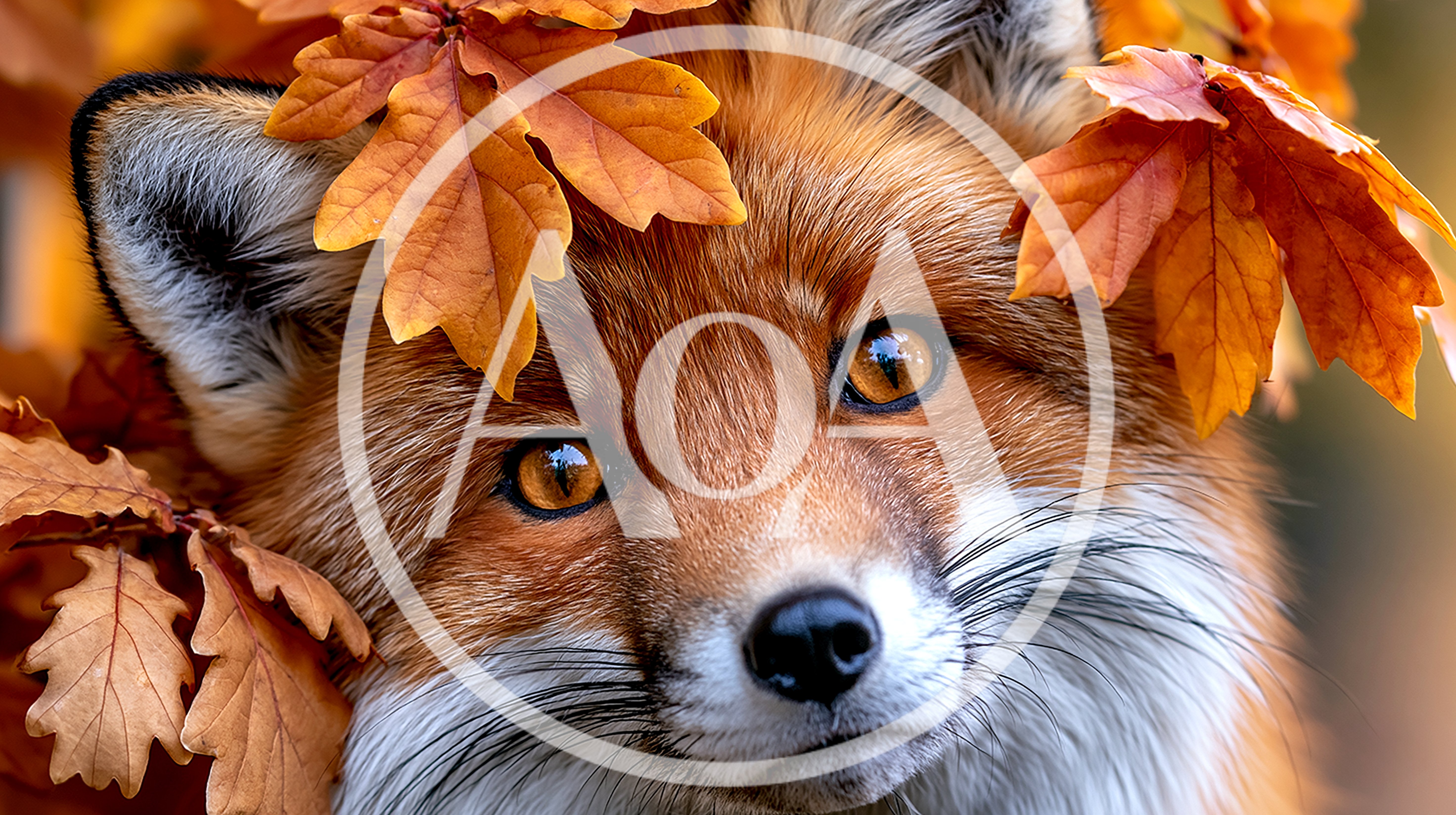 Close Up Portrait Of A Red Fox In Autumn