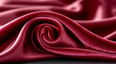 Deep Red Velvet Fabric Swirl Texture