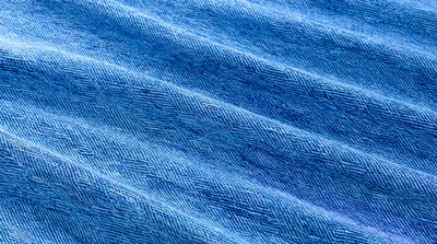 Blue Herringbone Fabric Texture Close Up