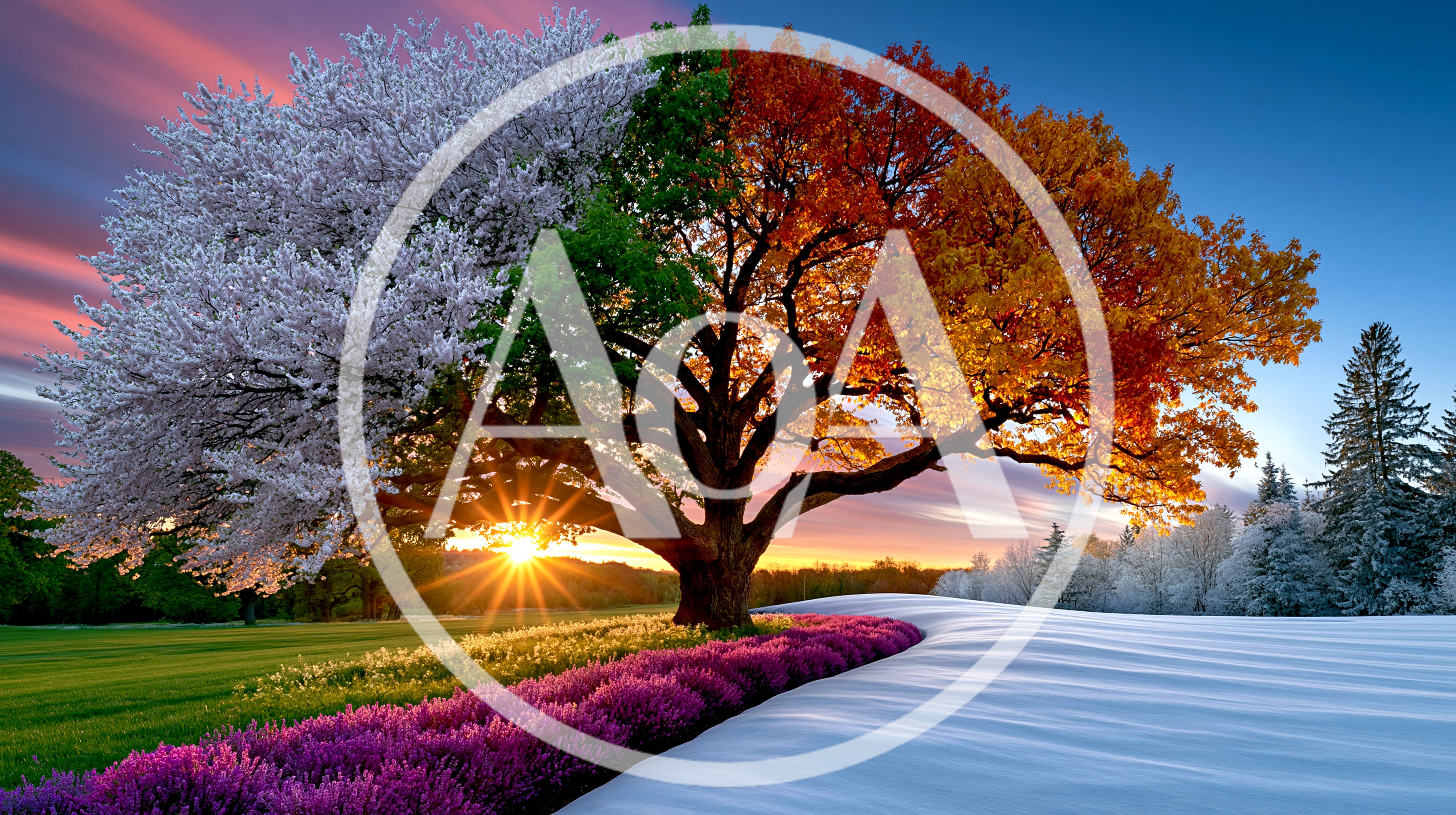 Four Seasons Tree Concept With Seasonal Landscape Transitions