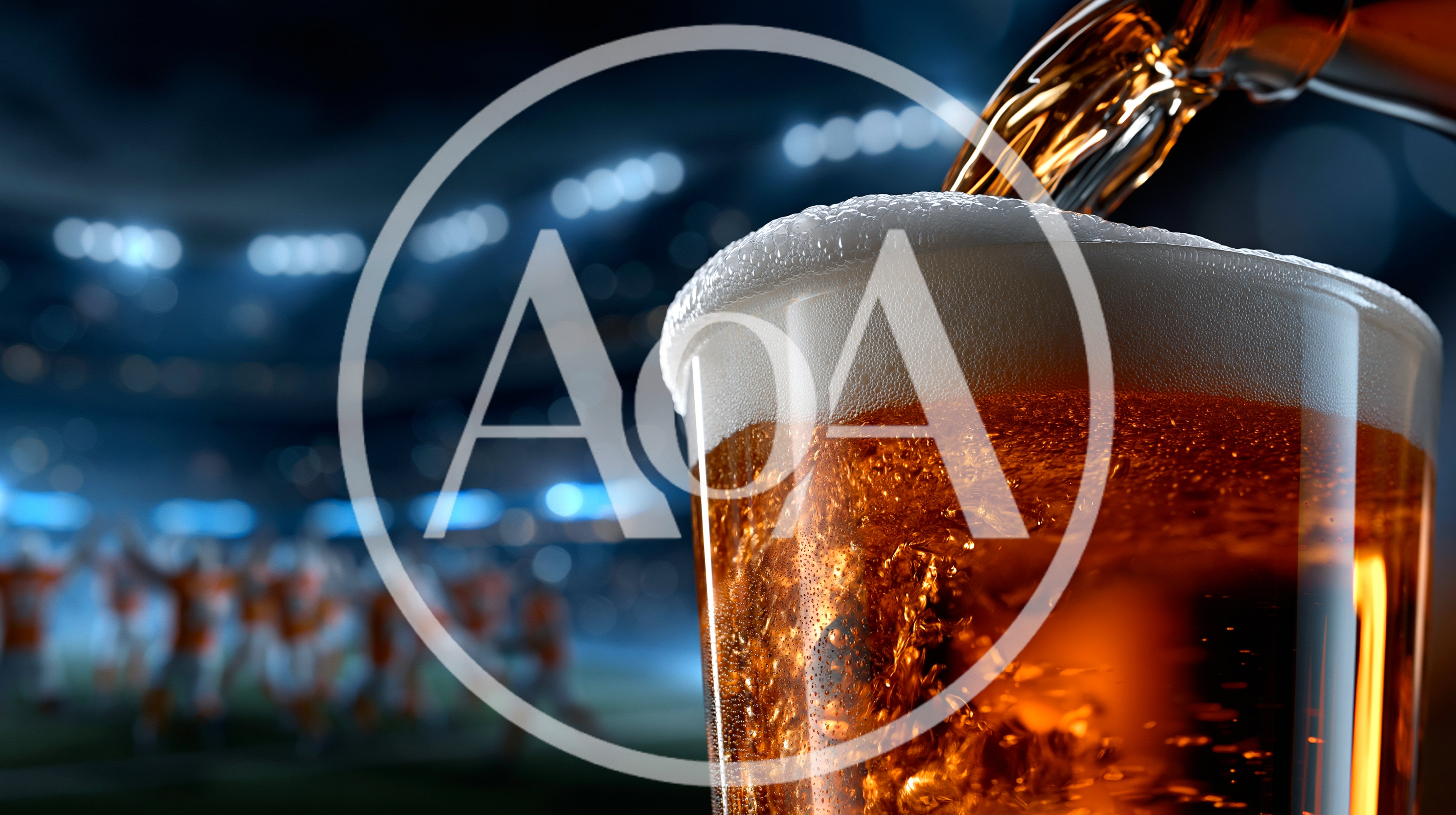 Beer Being Poured Into Glass At Sports Stadium
