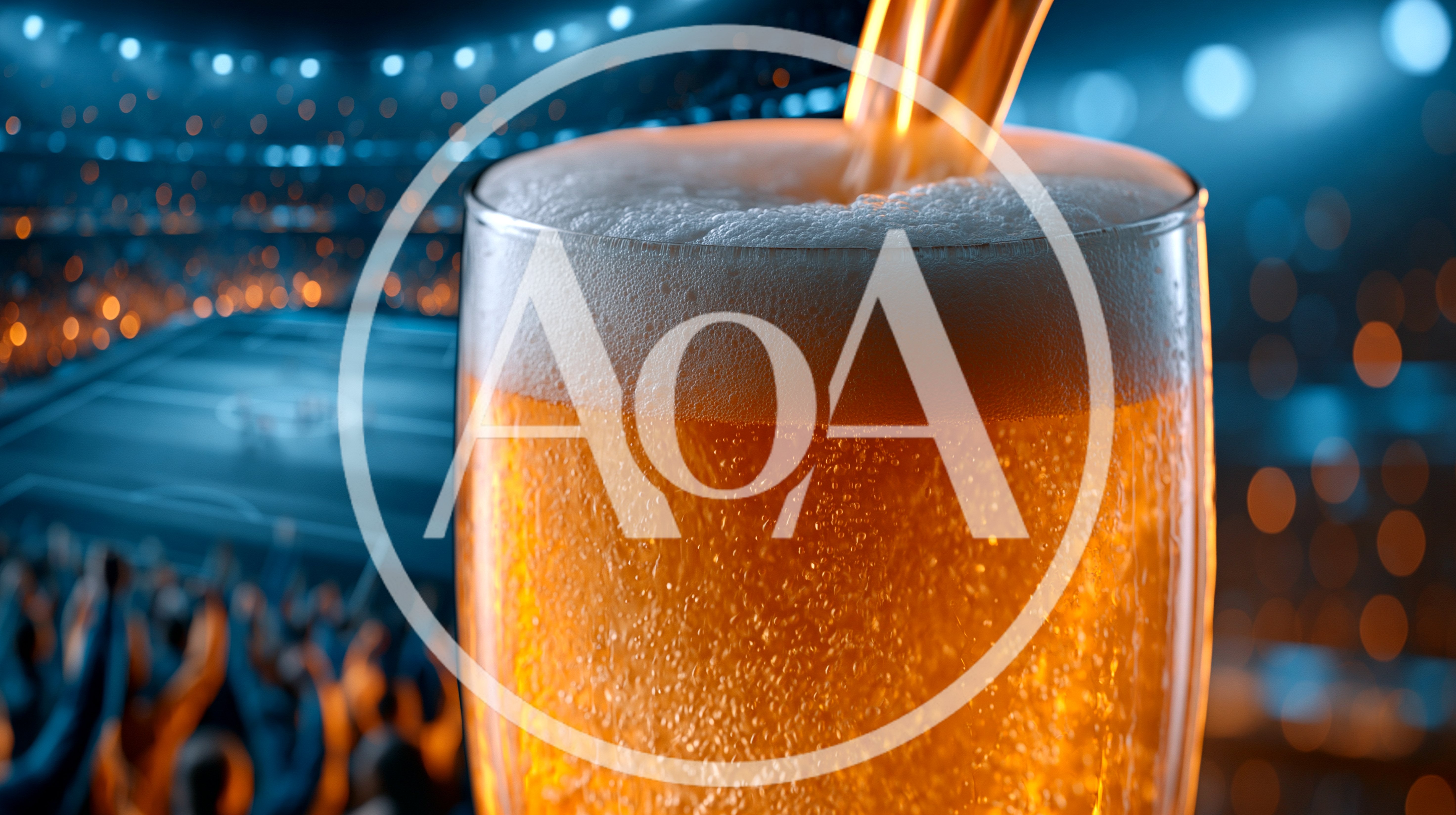 Beer Being Poured Into A Glass At A Stadium