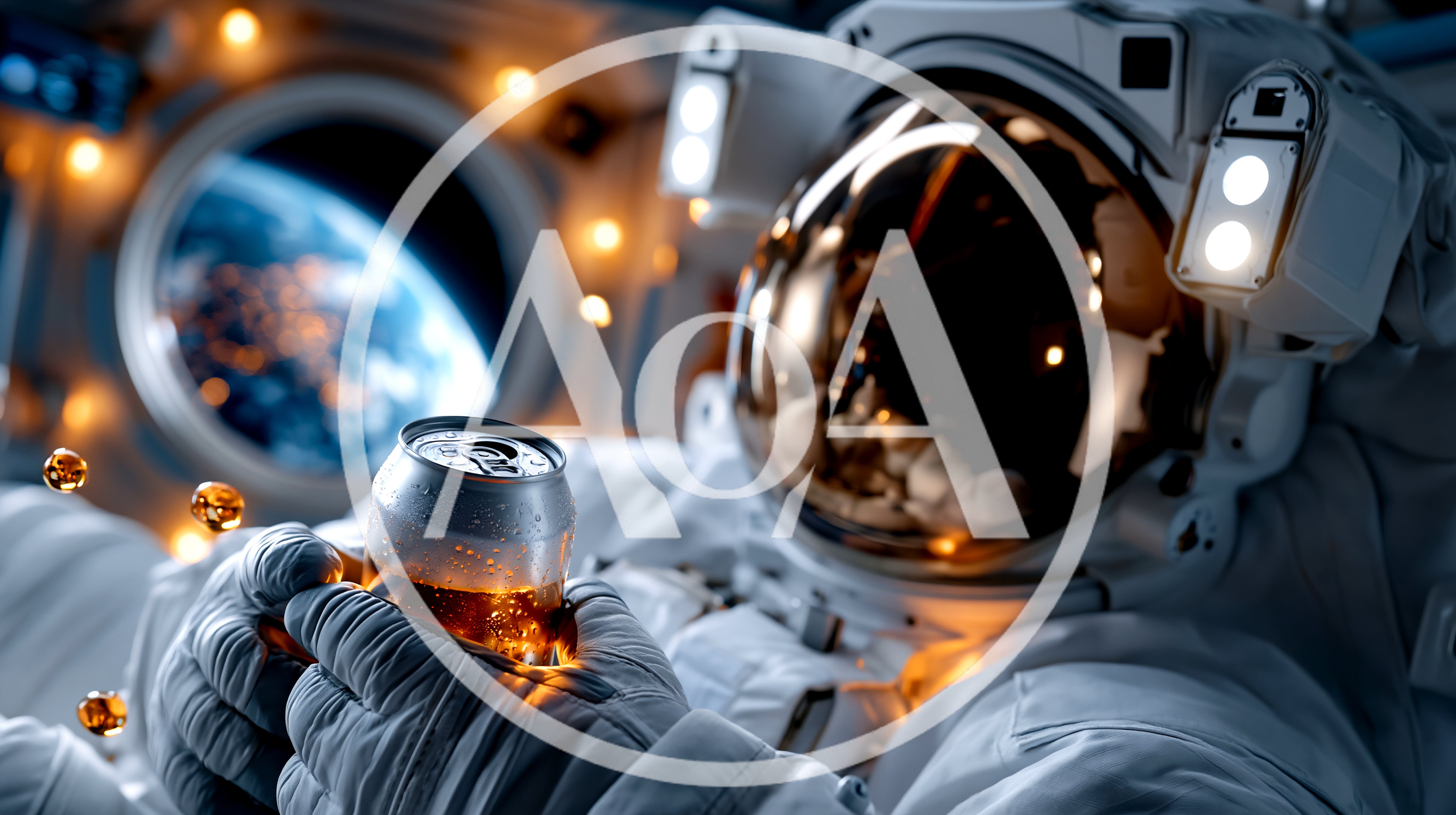 Astronaut Holding A Soda Can In Space