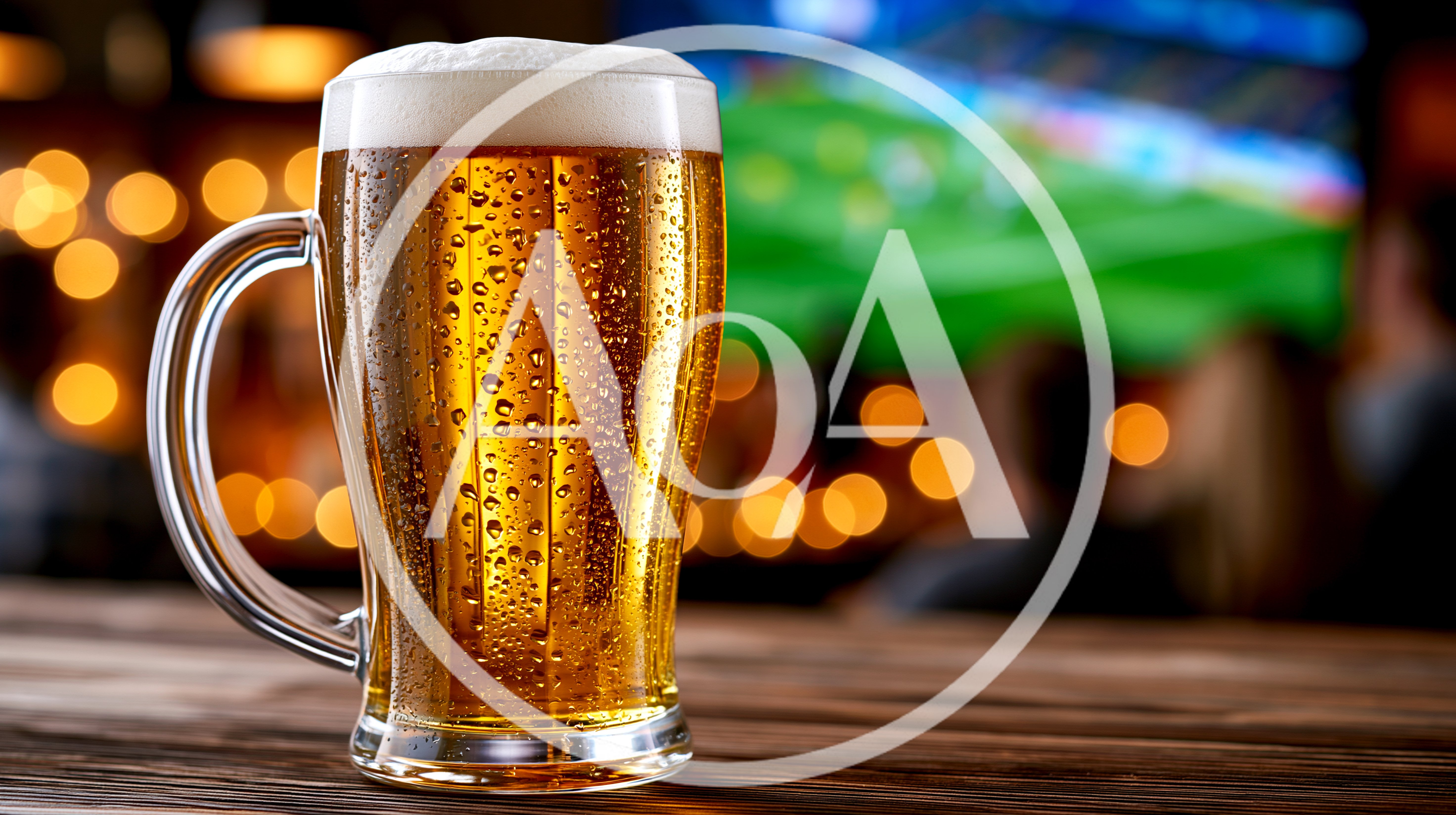 Cold Beer Mug On A Pub Table