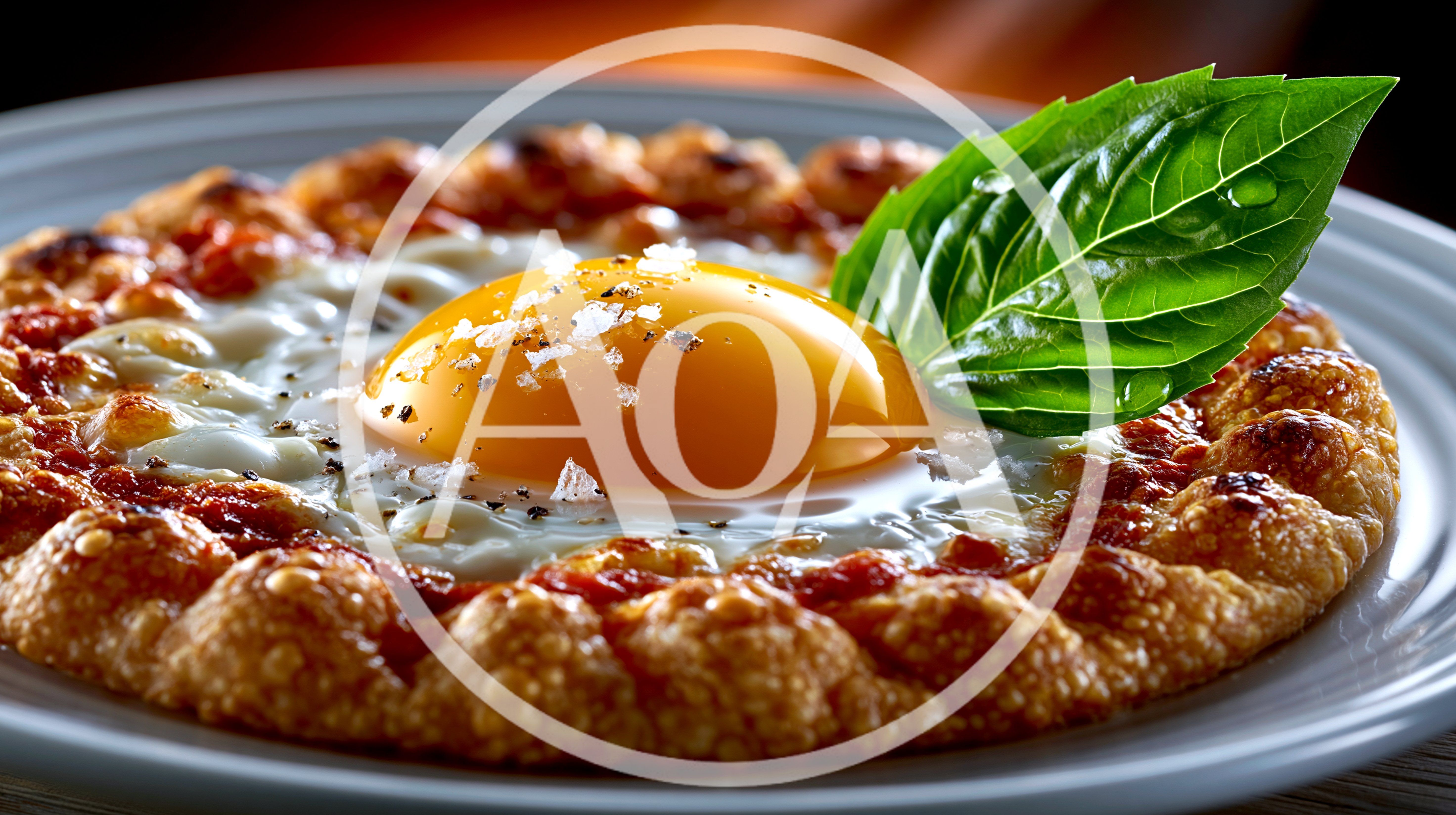 Gourmet Breakfast Pizza With Sunny Side Up Egg