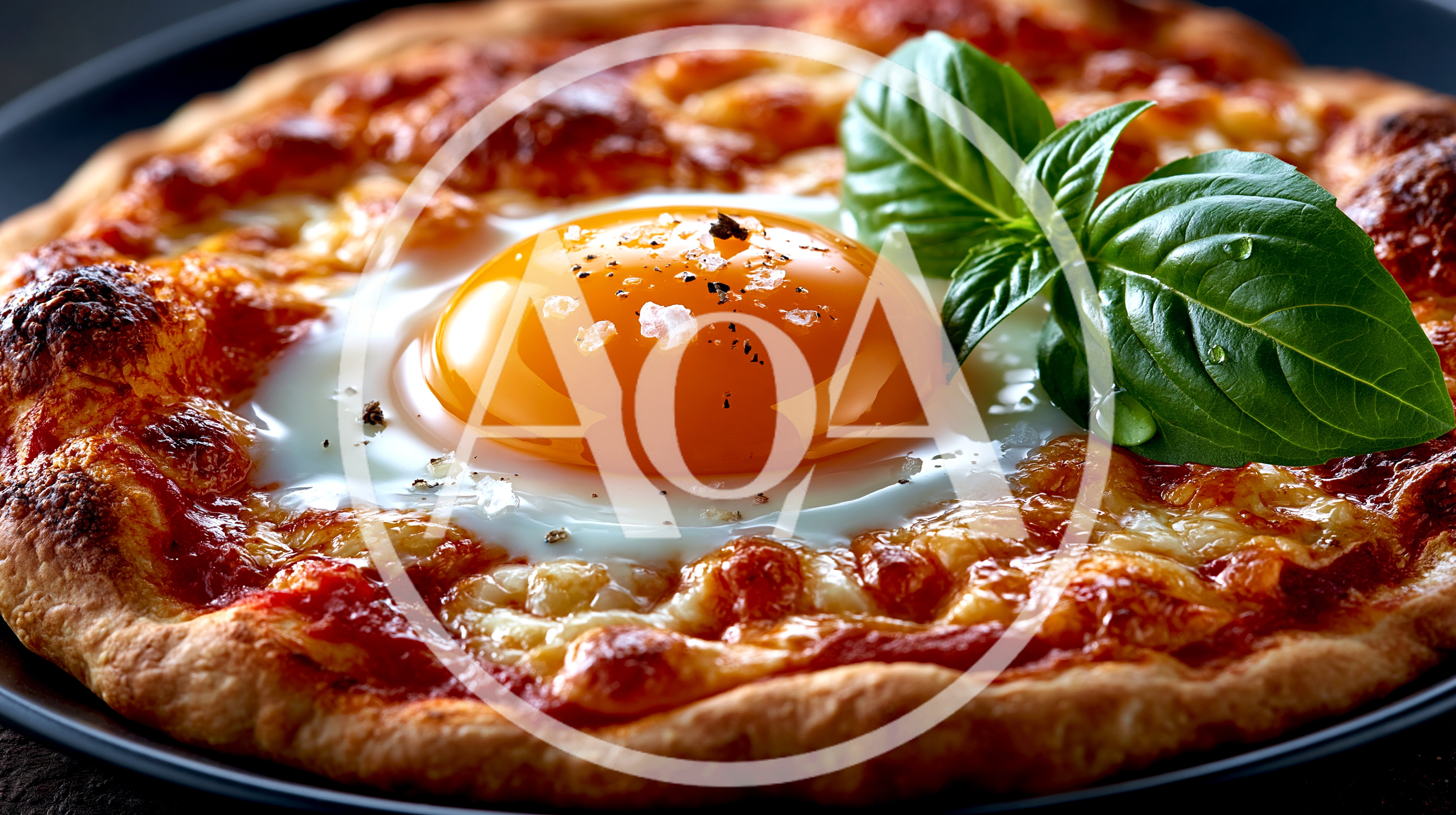 Gourmet Pizza Topped With A Sunny Side Up Egg
