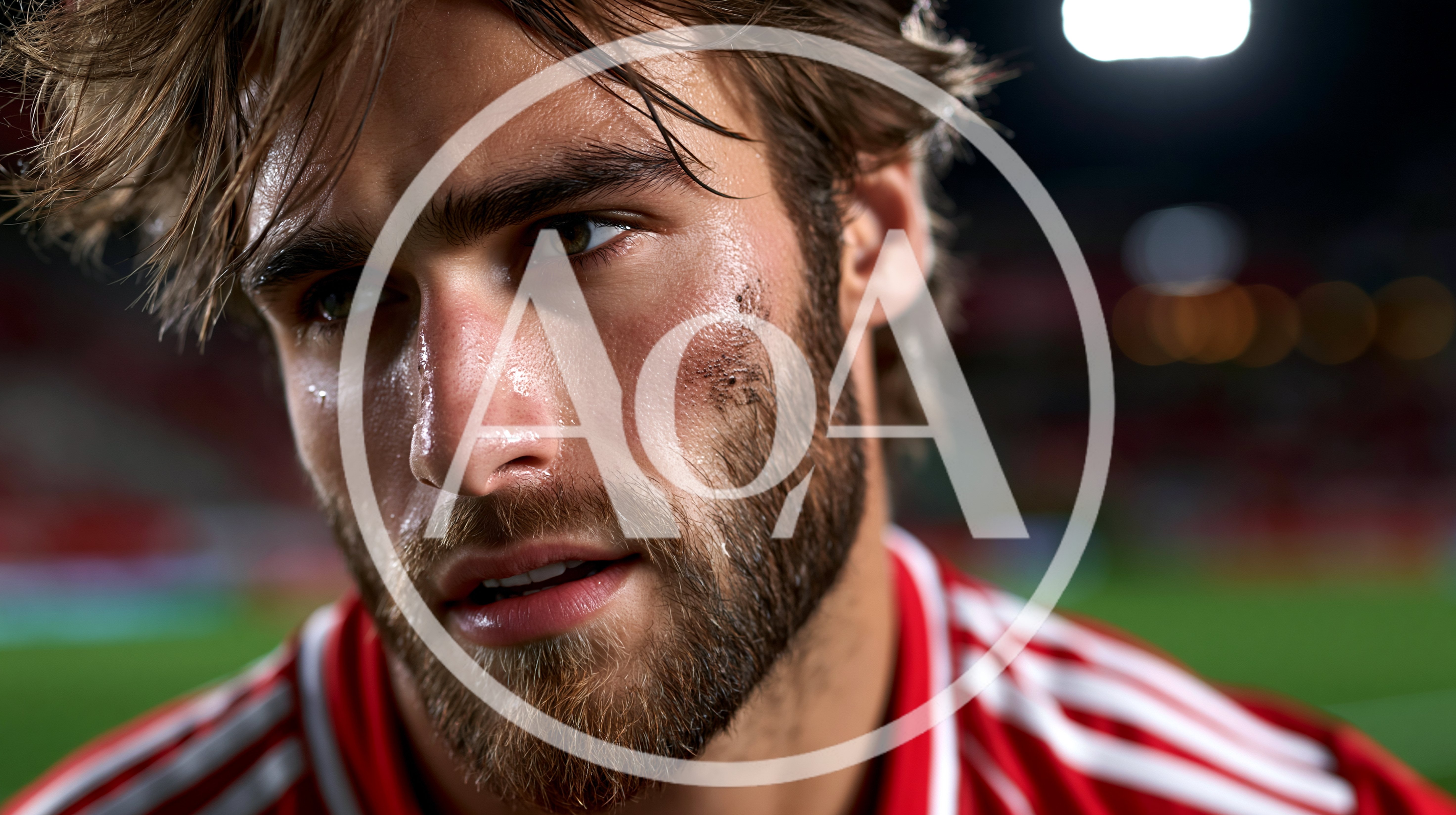 Close Up Portrait Of A Professional Soccer Player
