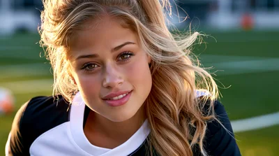 Portrait Of A Young Blonde Female Athlete