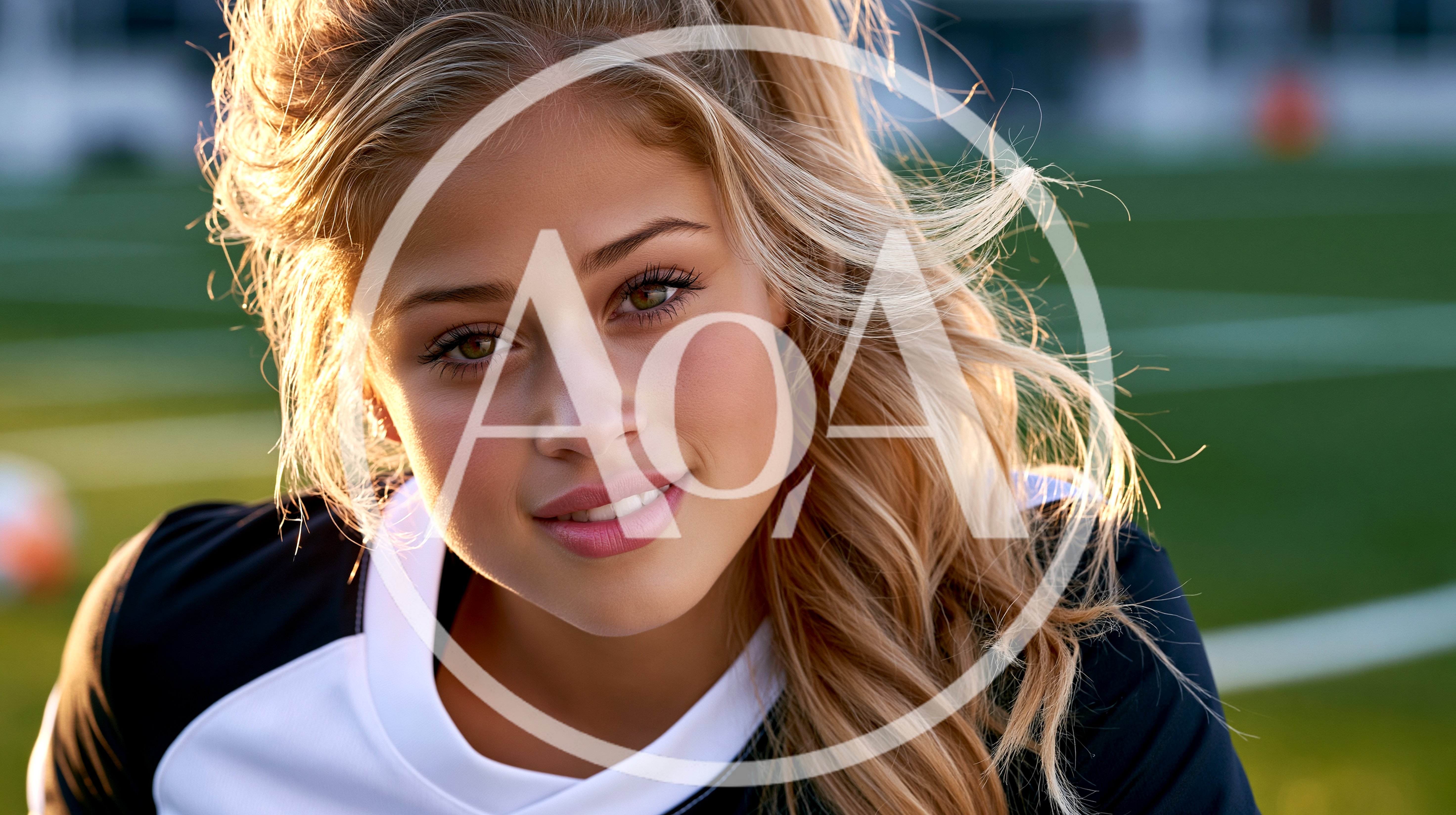 Portrait Of A Young Blonde Female Athlete