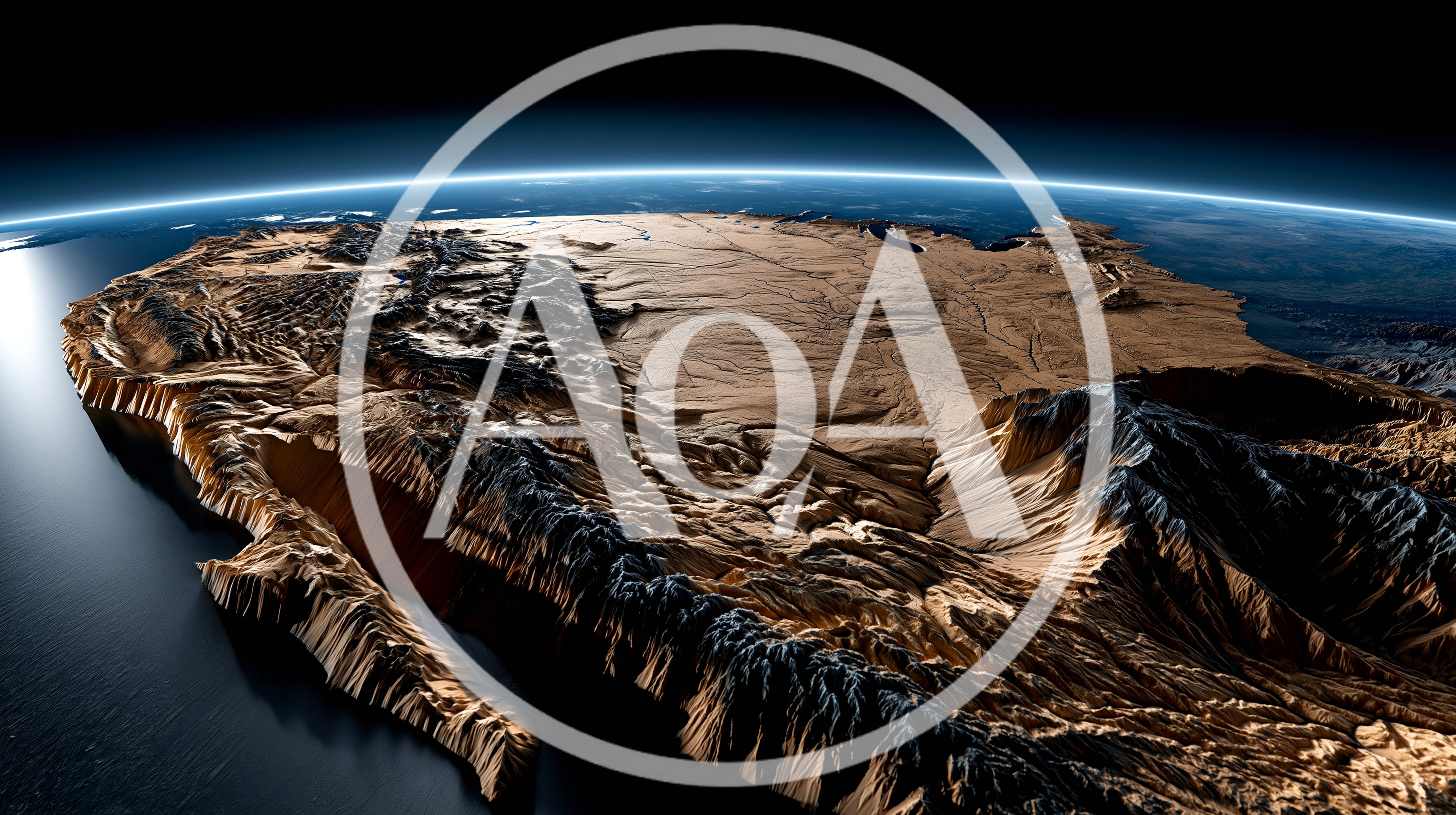 Topographic 3D Relief Map Of North America