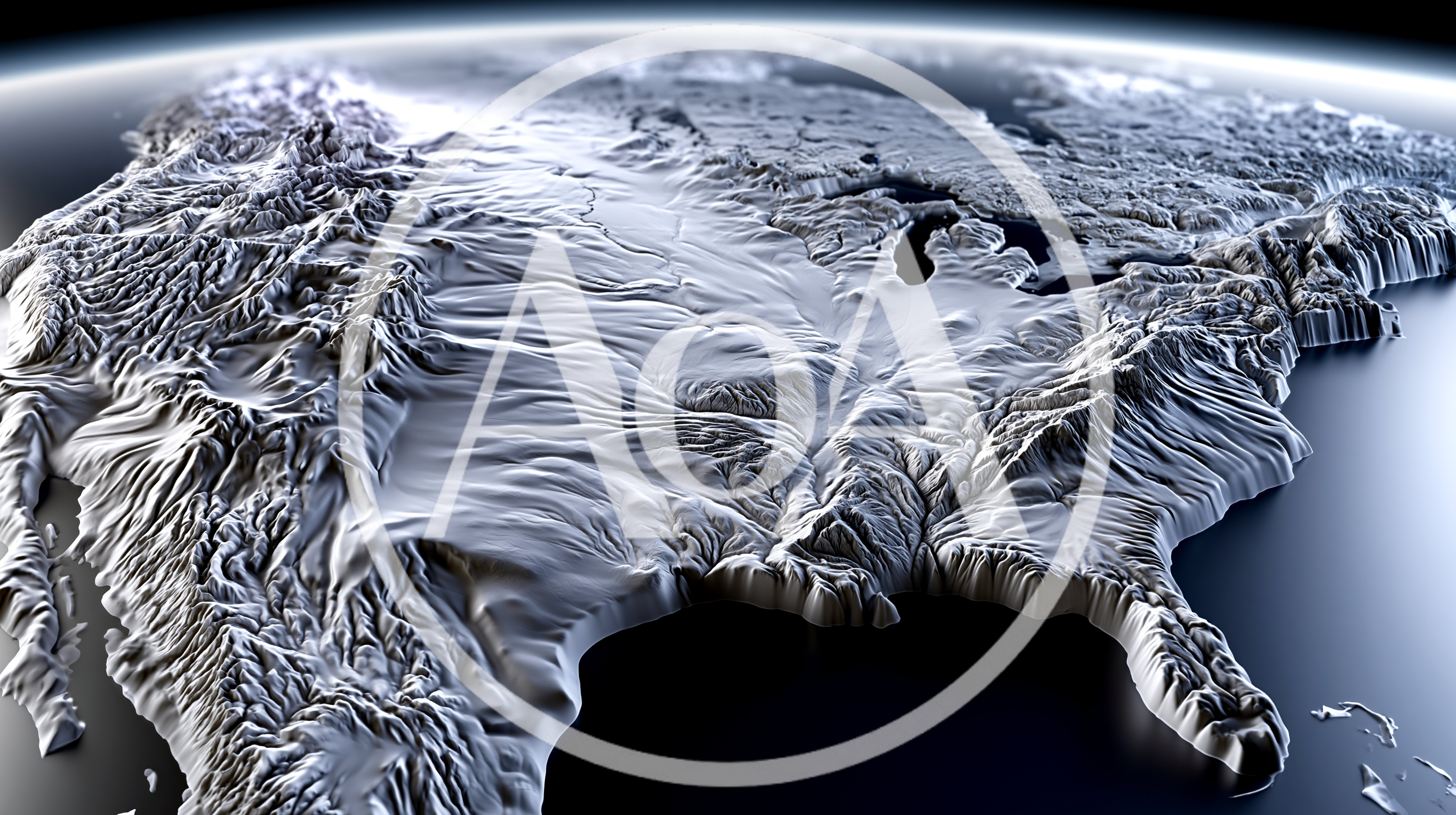 3D Relief Map Of The United States