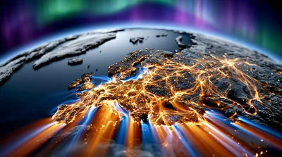 Digital Visualization Of European Power Grid And Connectivity