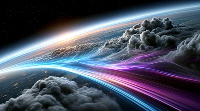 Abstract Cosmic Energy Flow Over Earth Atmosphere