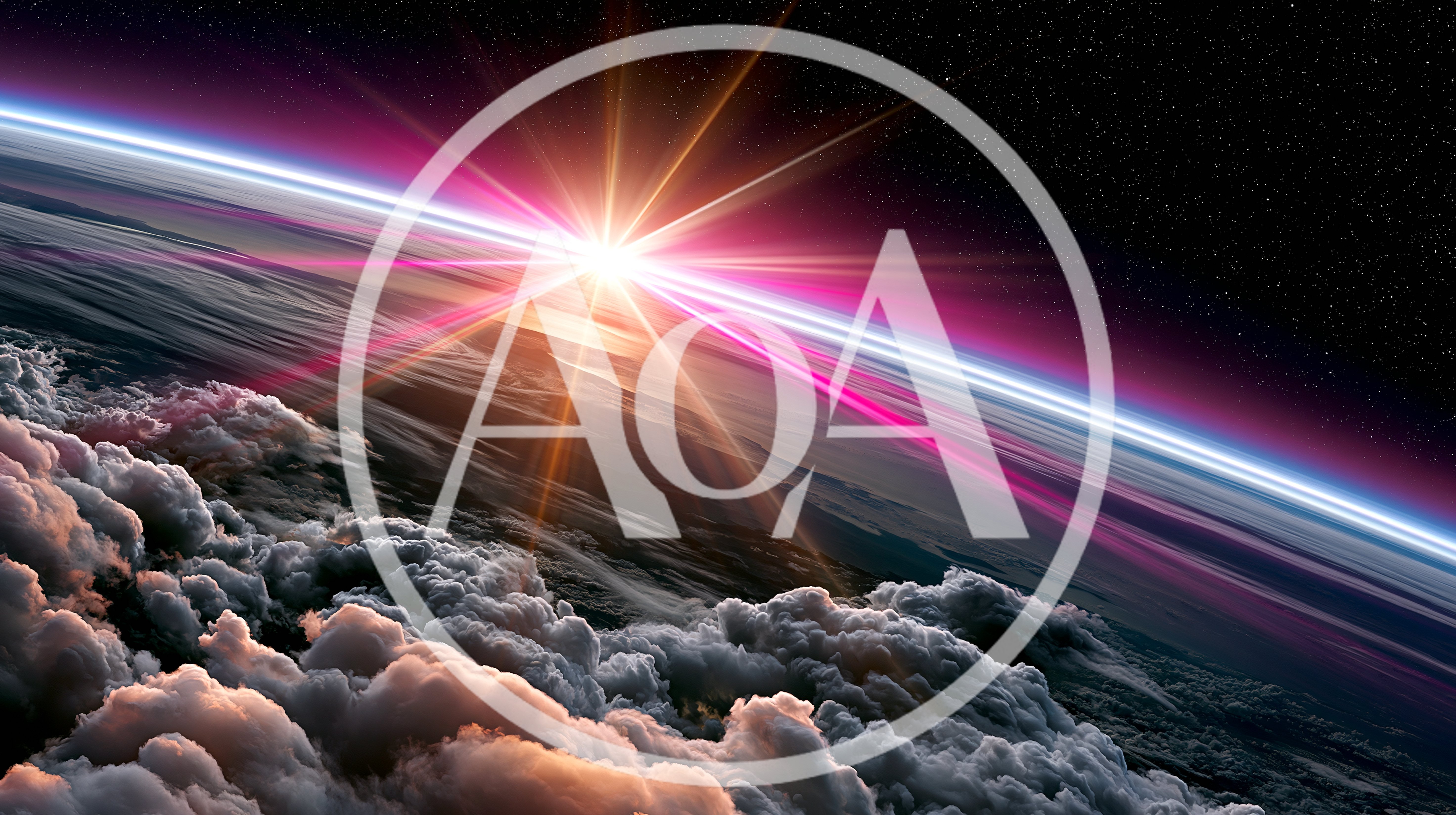 Sunrise Over Earth From Space With Lens Flare