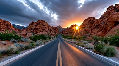 Scenic Road Through Valley of Fire State Park