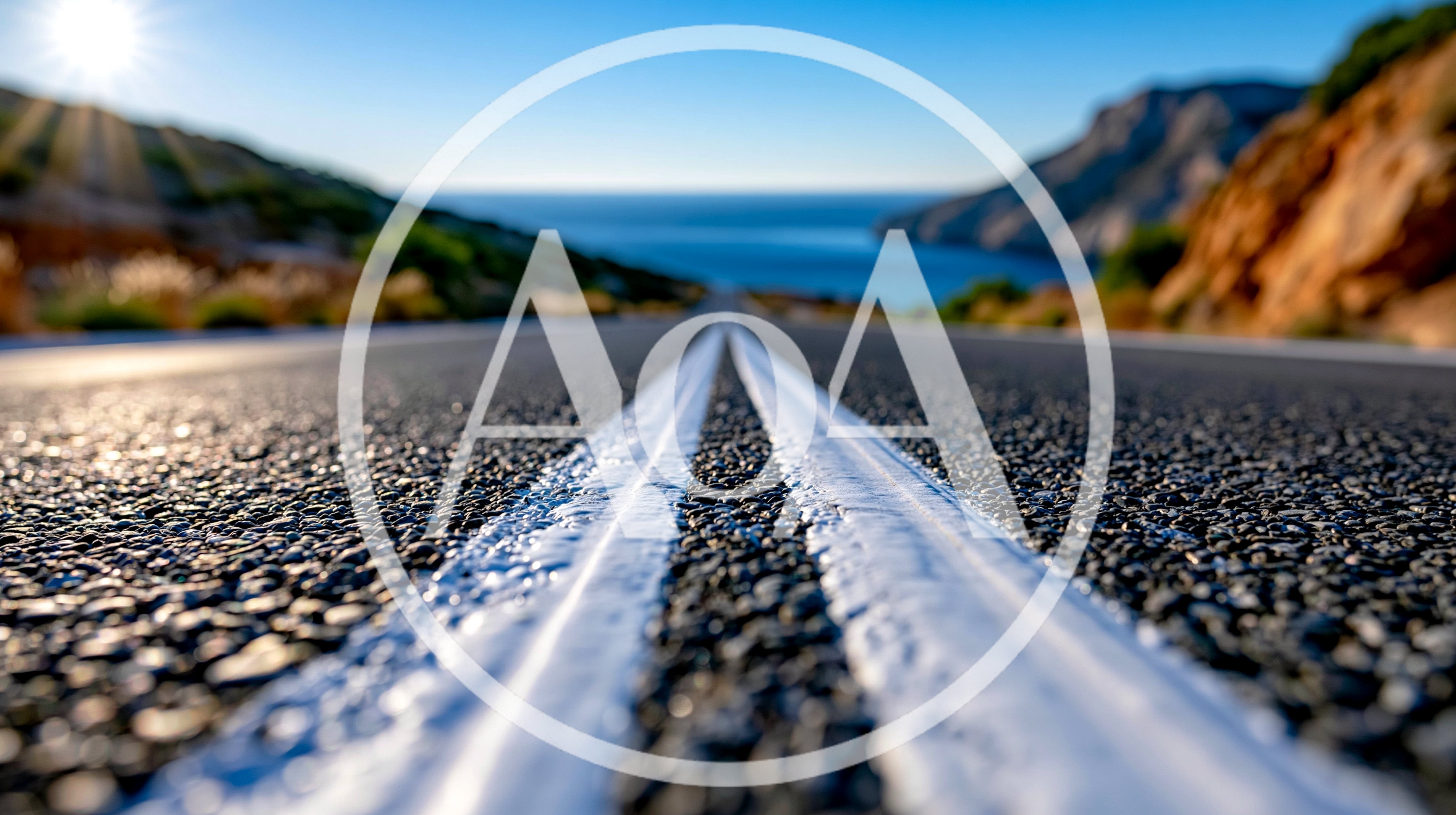 Low Angle View Of A Coastal Road