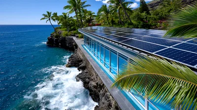 Modern Solar Powered Villa Overlooking Tropical Ocean Cliff