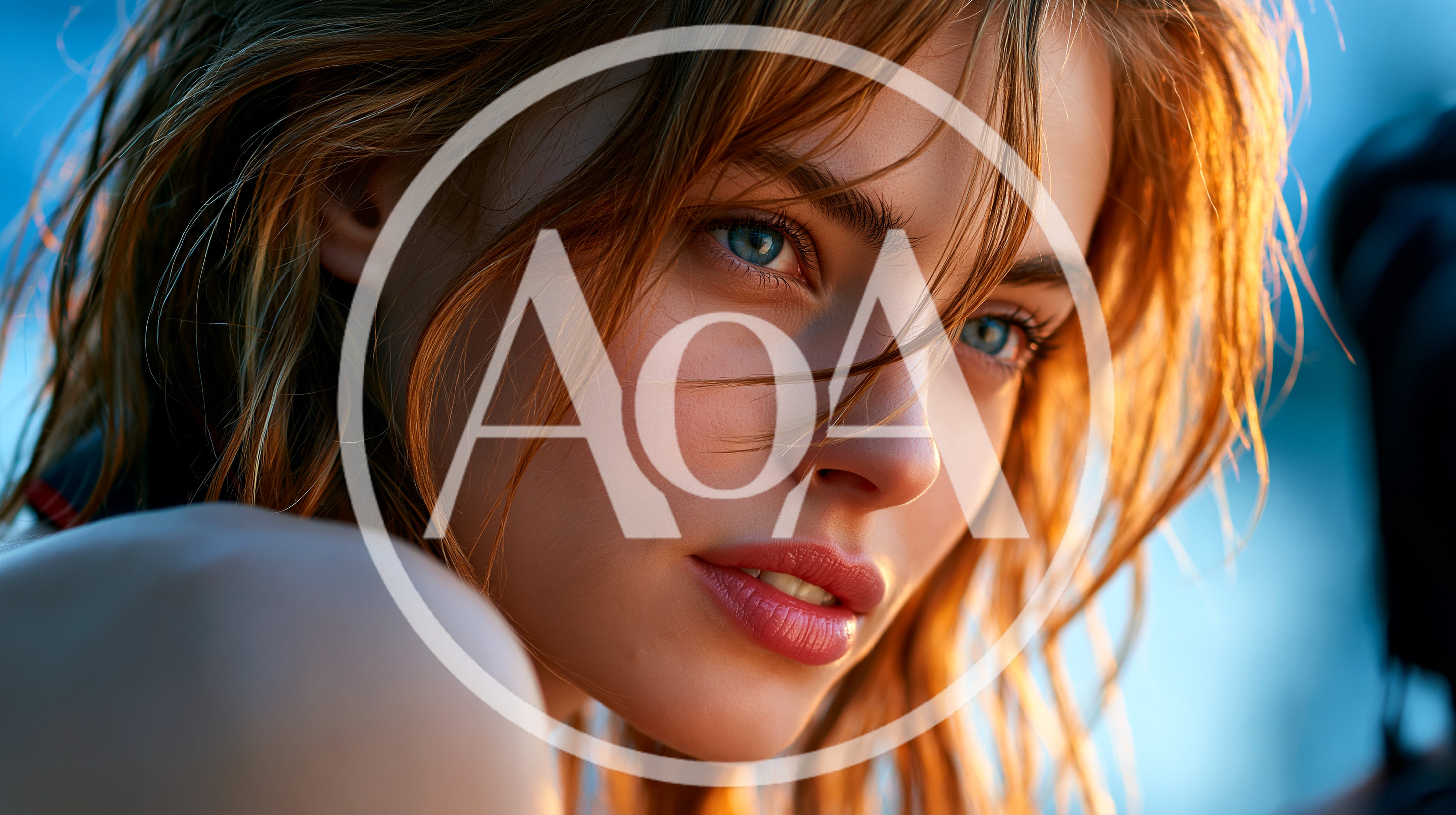 Close Up Portrait Of A Young Woman With Wet Hair