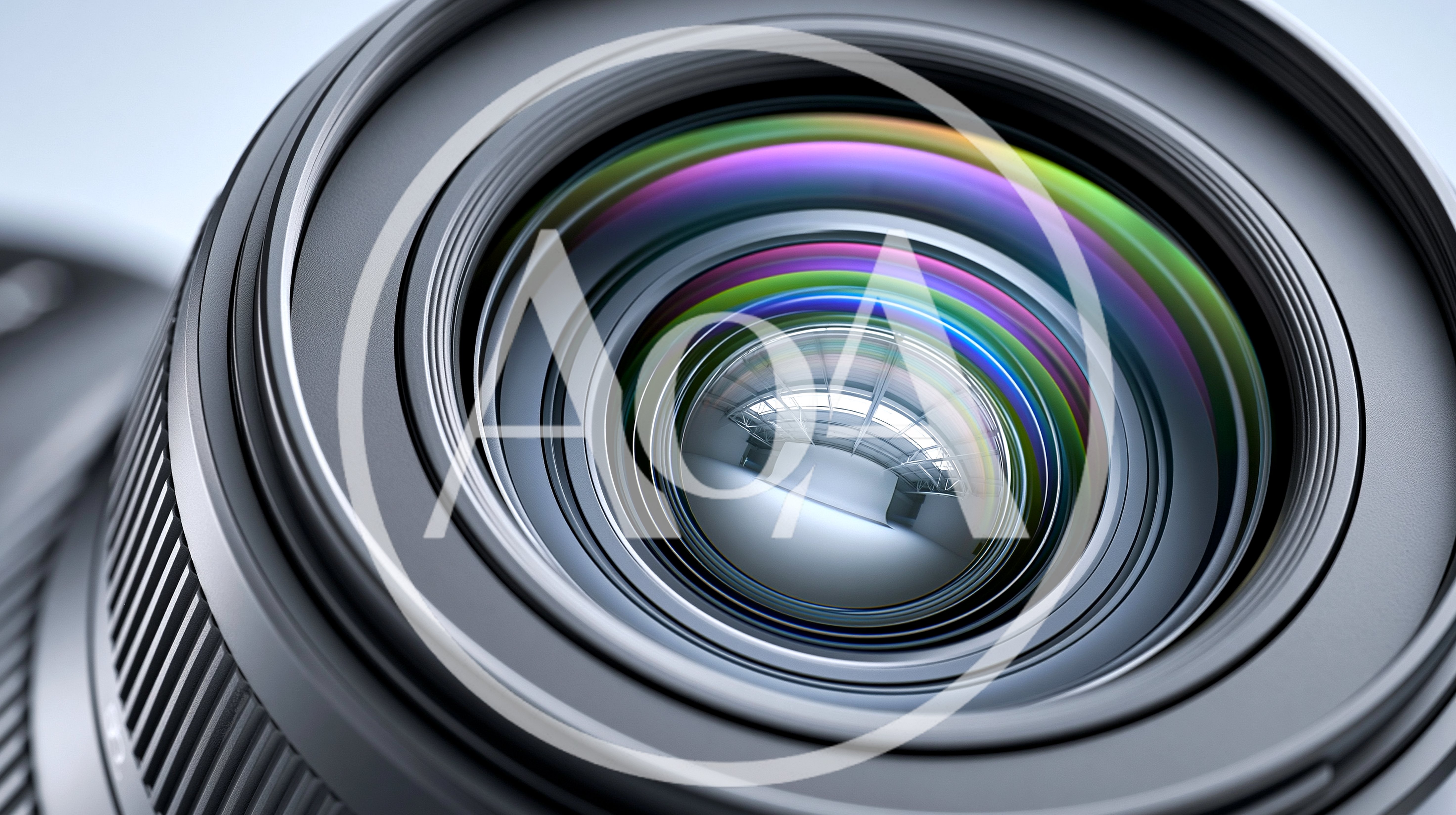 Close Up Of A Professional Camera Lens