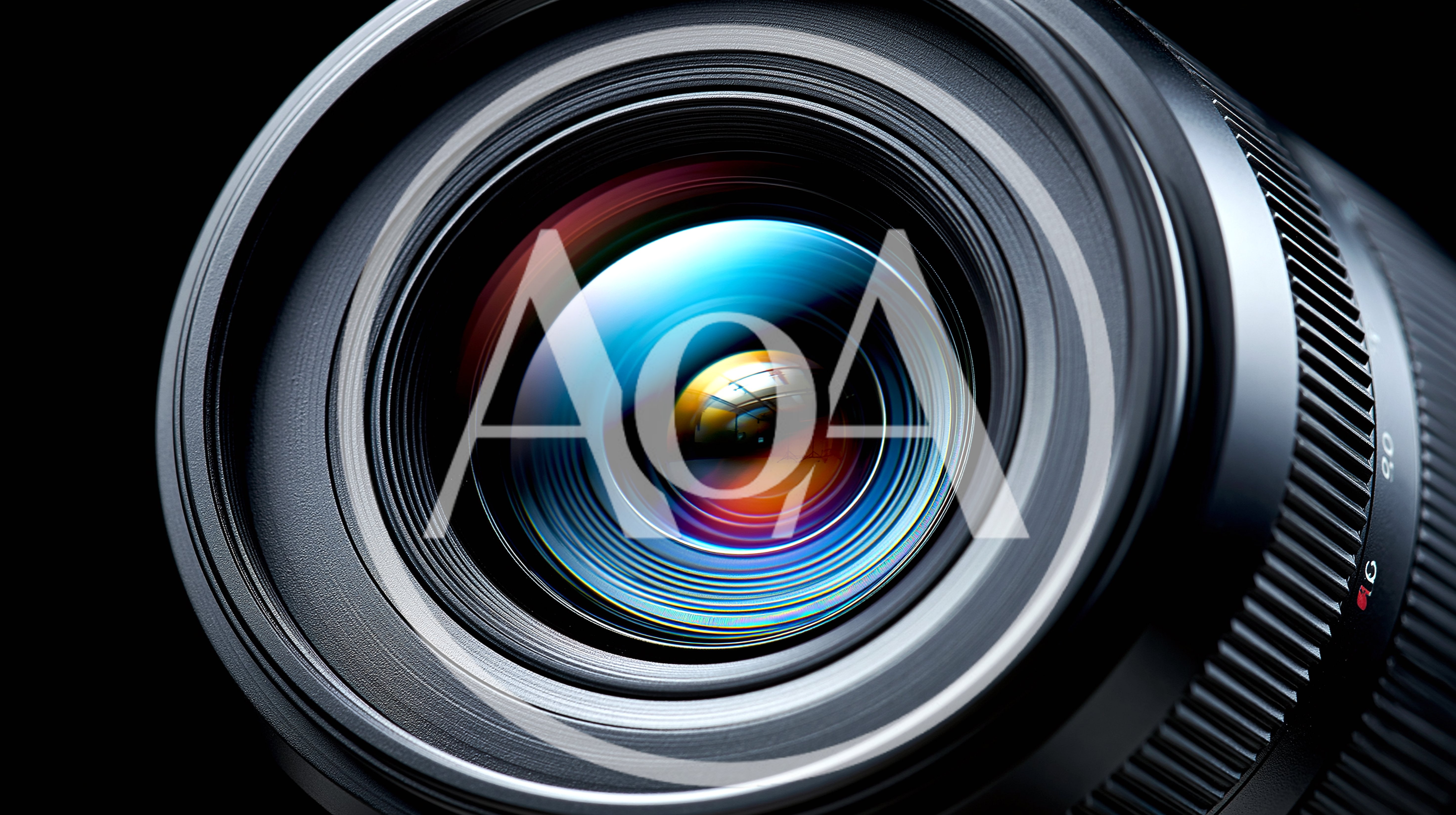 Close Up Of A Professional Camera Lens