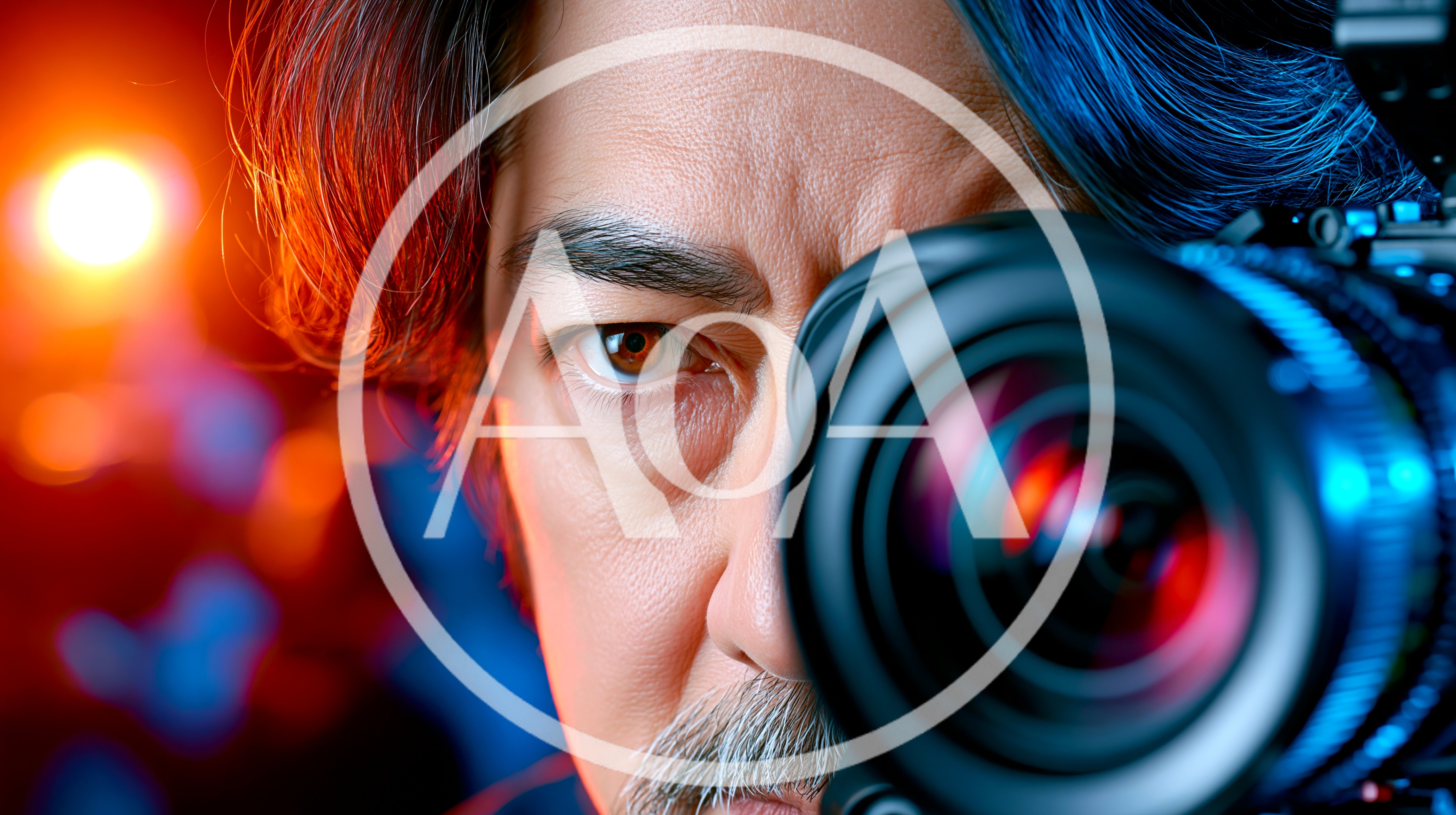Professional Photographer Looking Through Camera Lens