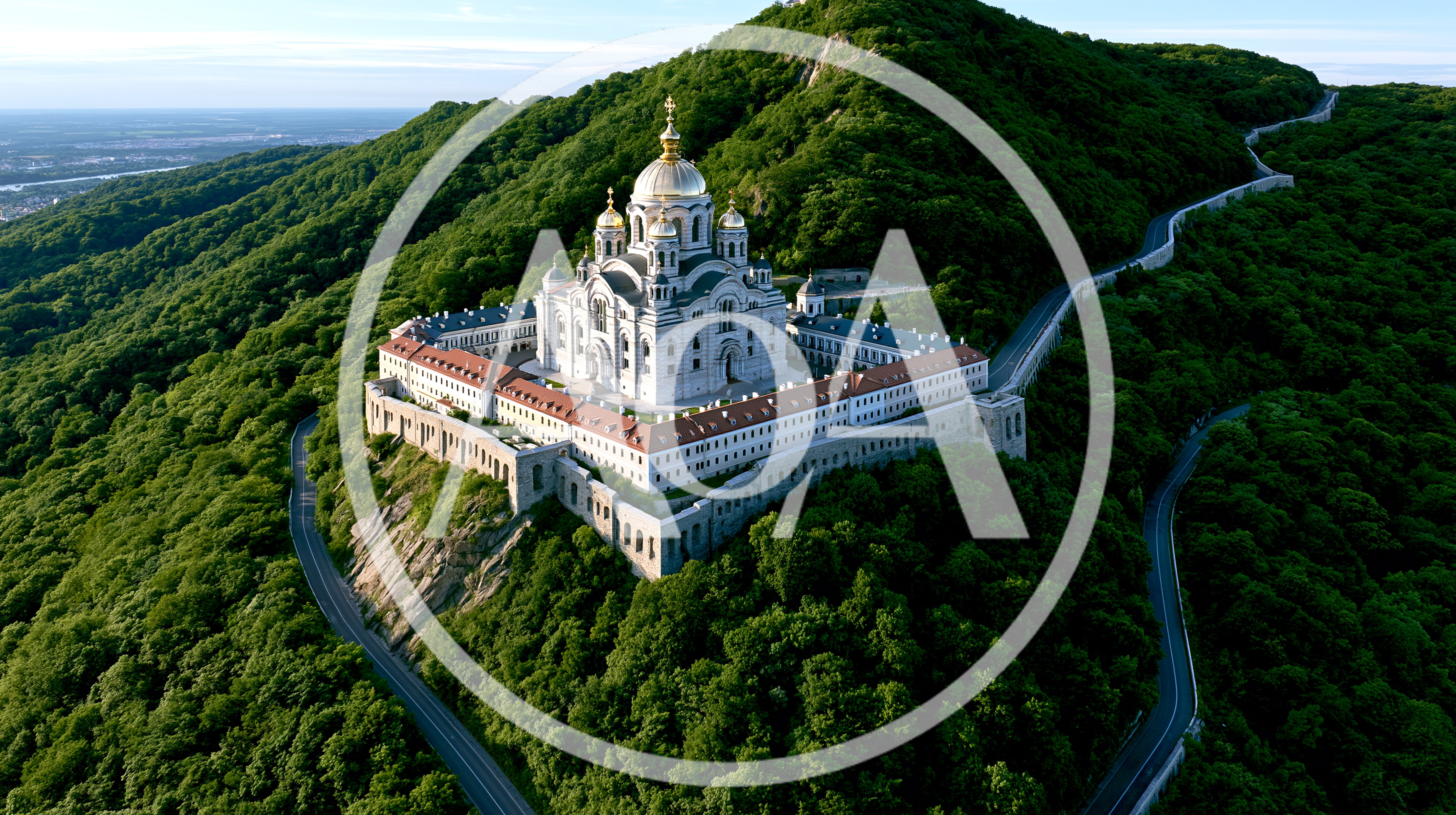 Aerial View Of The Spaso-Preobrazhensky Monastery On Mount Beshtau
