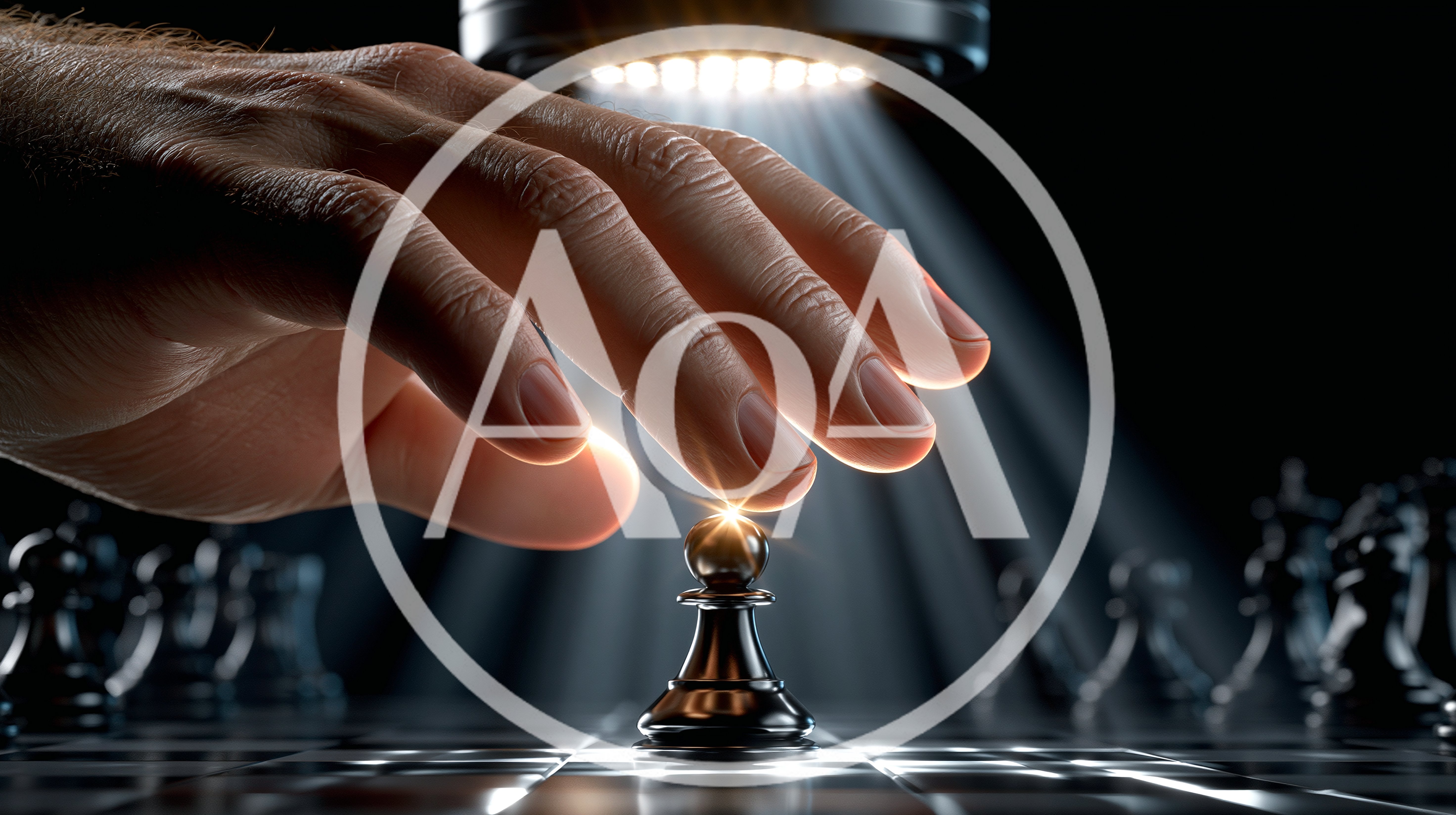 Hand Reaching For A Single Chess Pawn