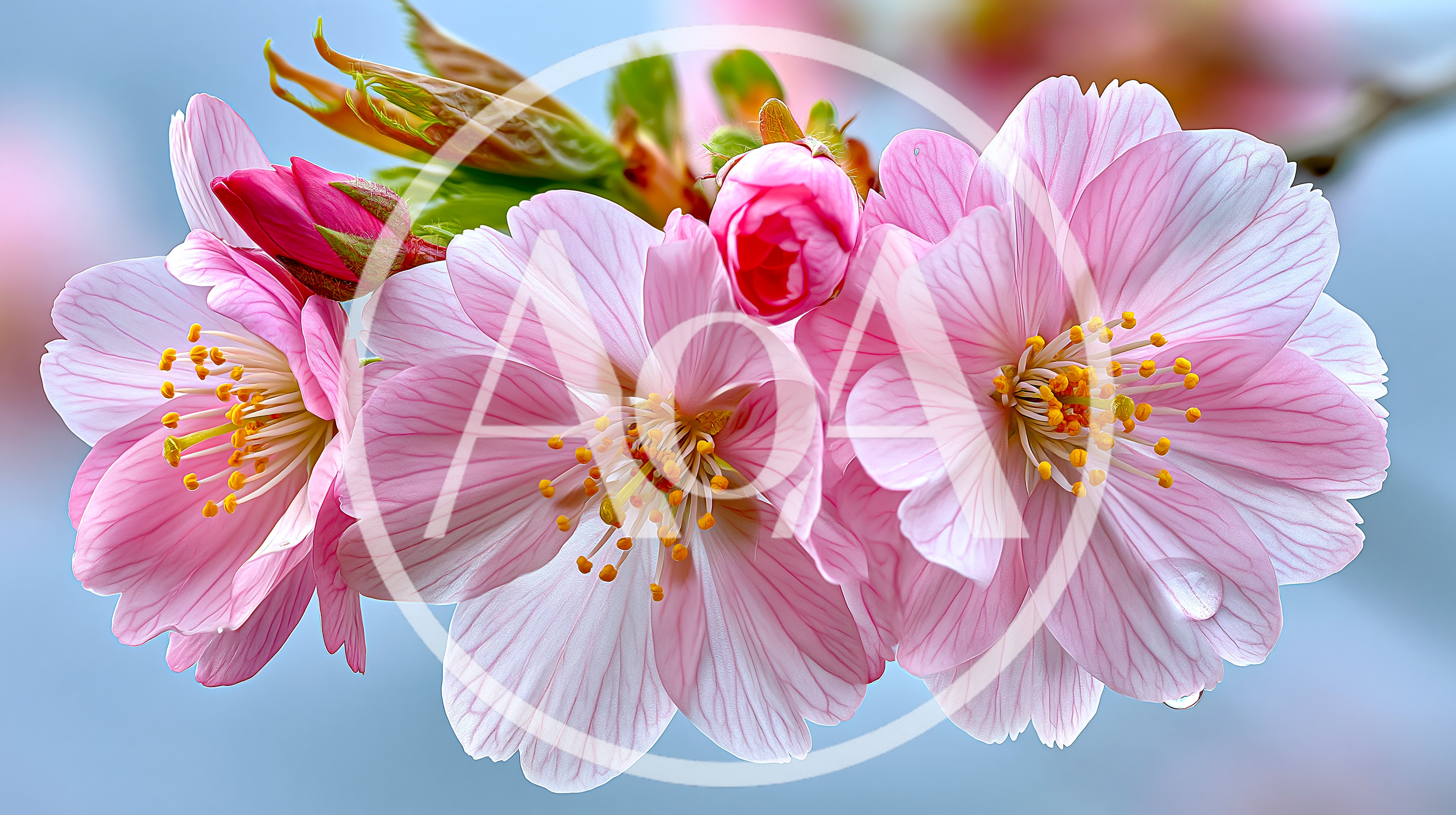 Pink Cherry Blossom Flowers Blooming in Spring