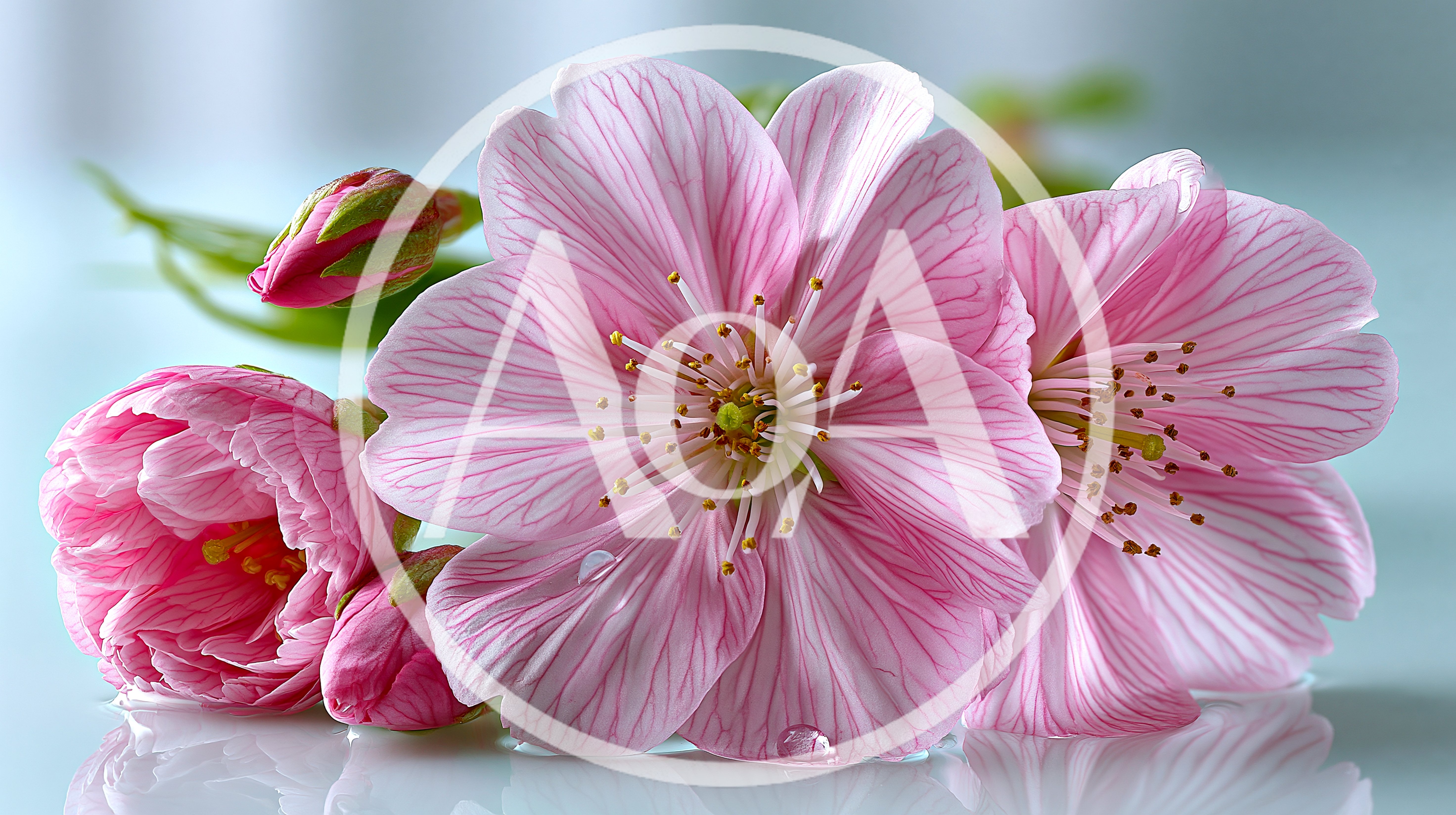 Pink Cherry Blossom Flowers With Buds