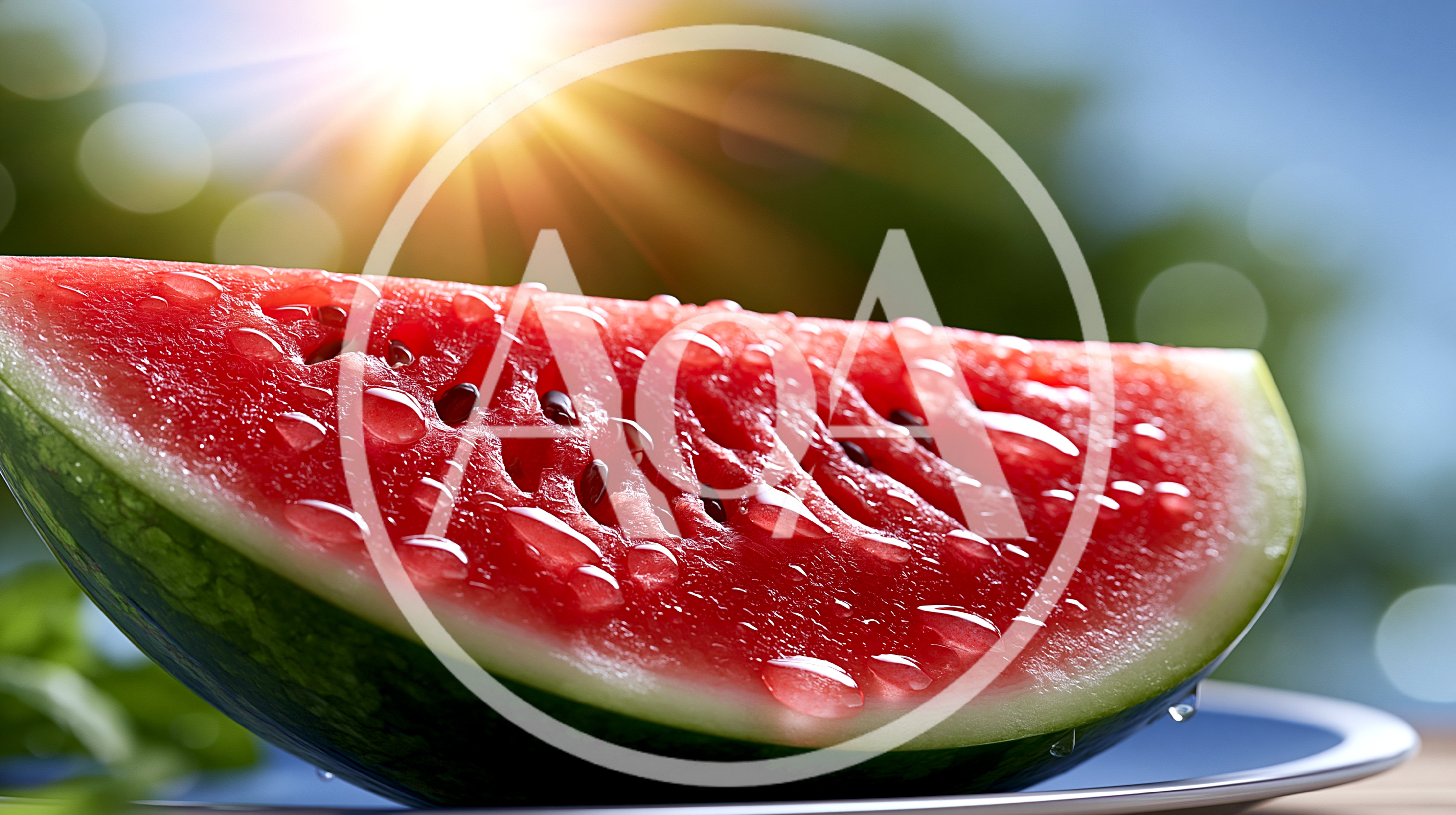 Fresh Slice Of Watermelon On A Sunny Day