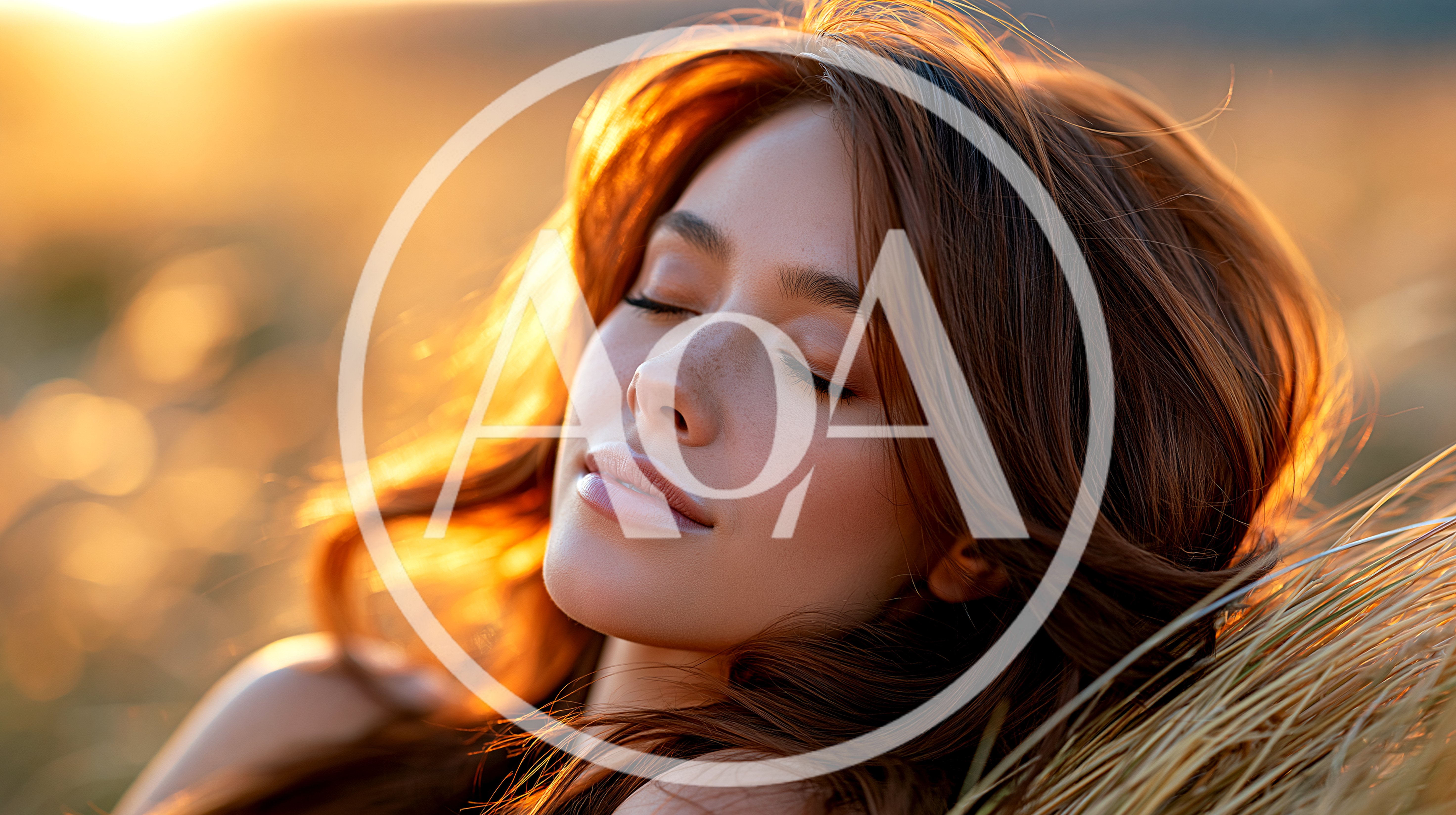 Young Woman Relaxing In A Golden Wheat Field