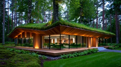 Modern Eco Friendly Office Building In Forest