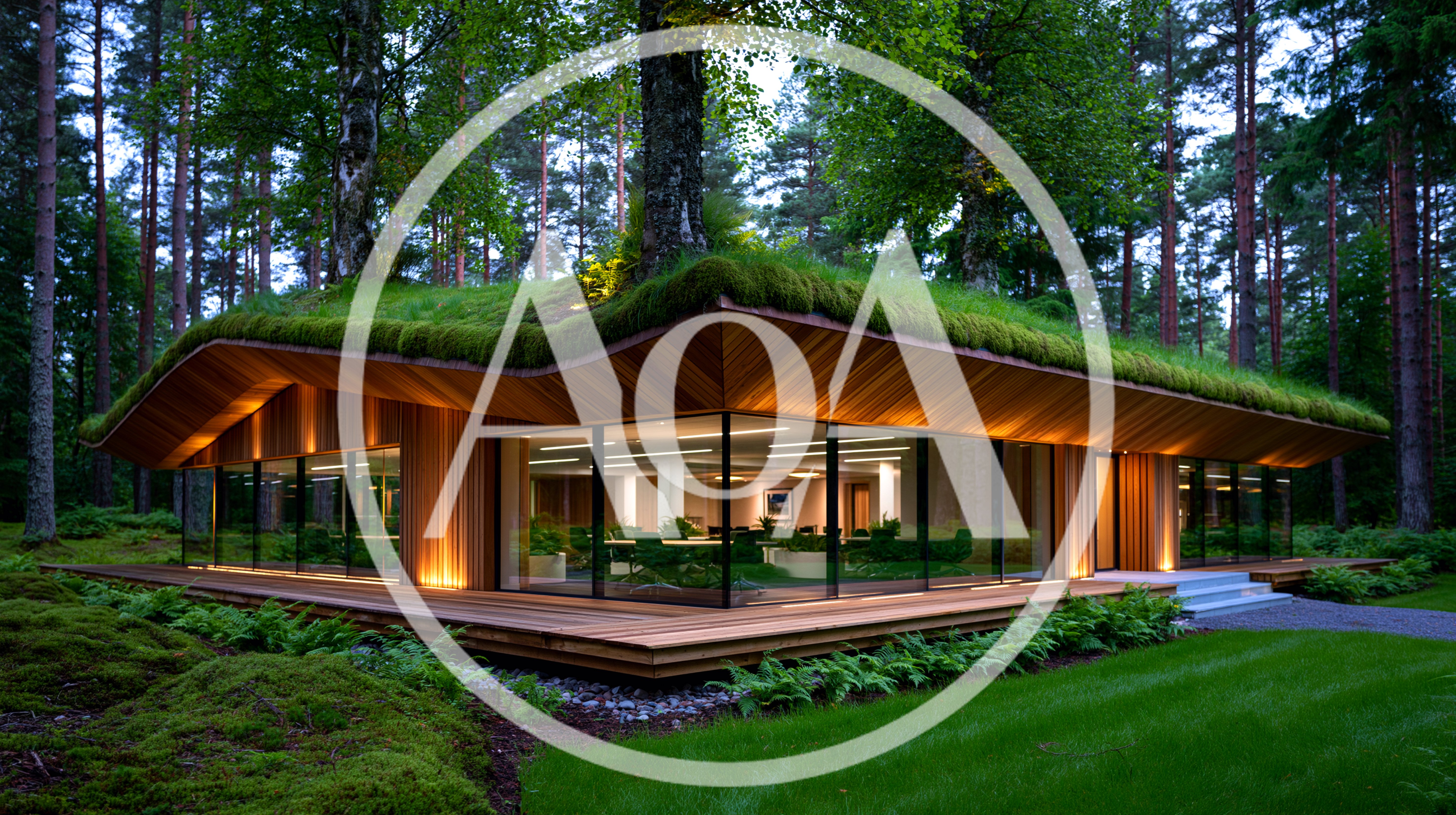 Modern Eco Friendly Office Building In Forest