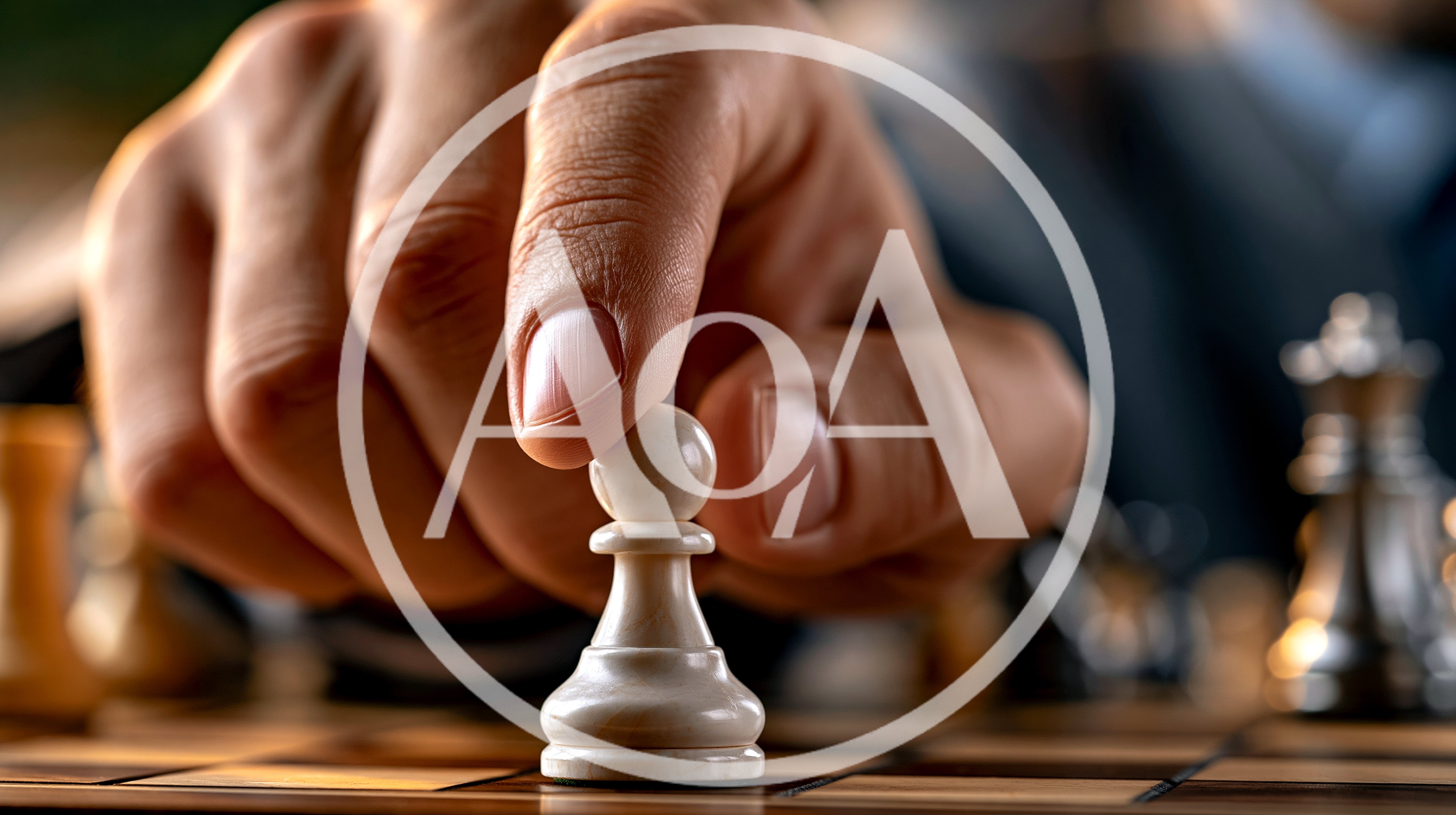 Hand Moving A White Pawn On A Chessboard