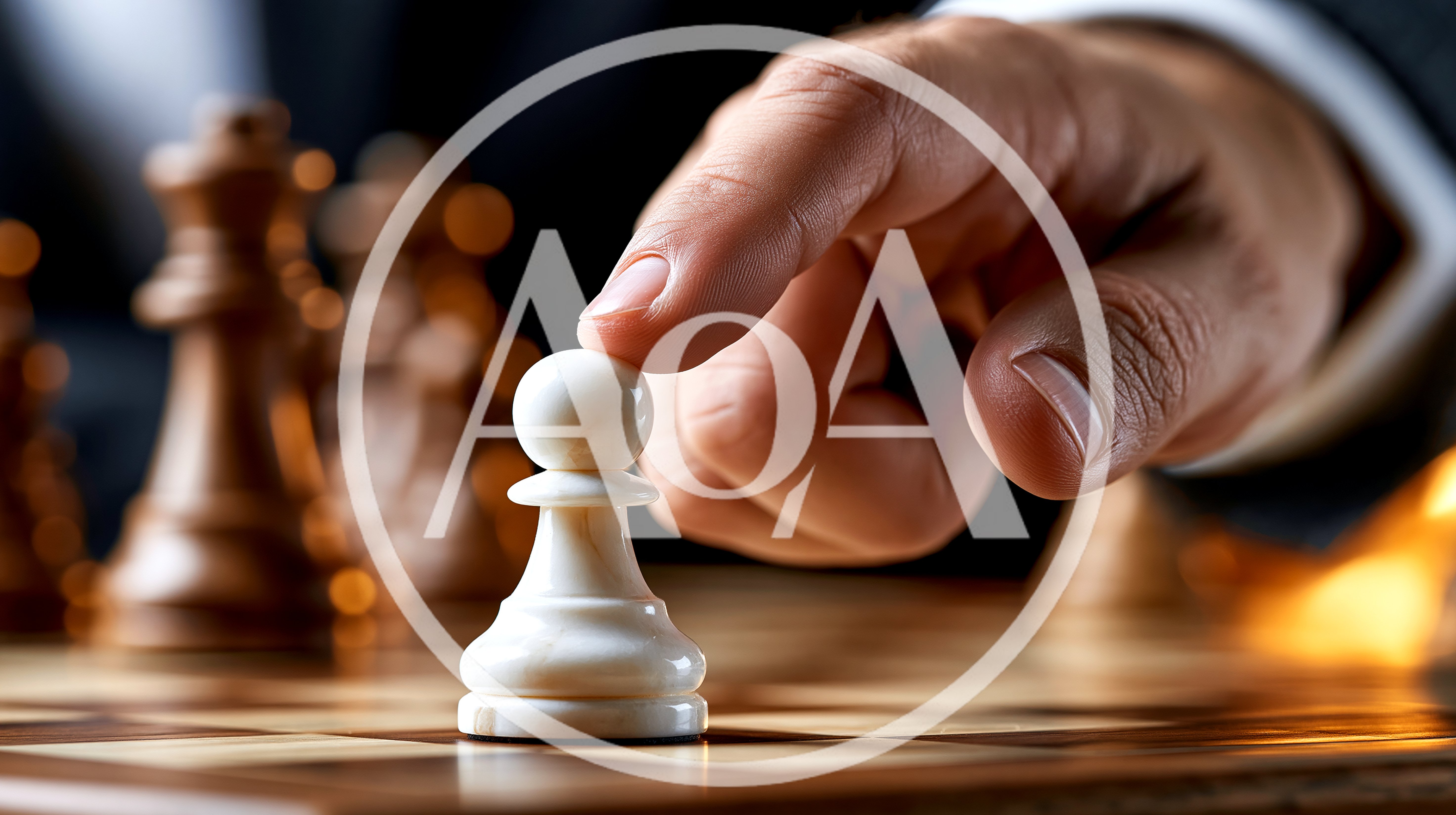 Hand Moving A White Pawn On A Chessboard
