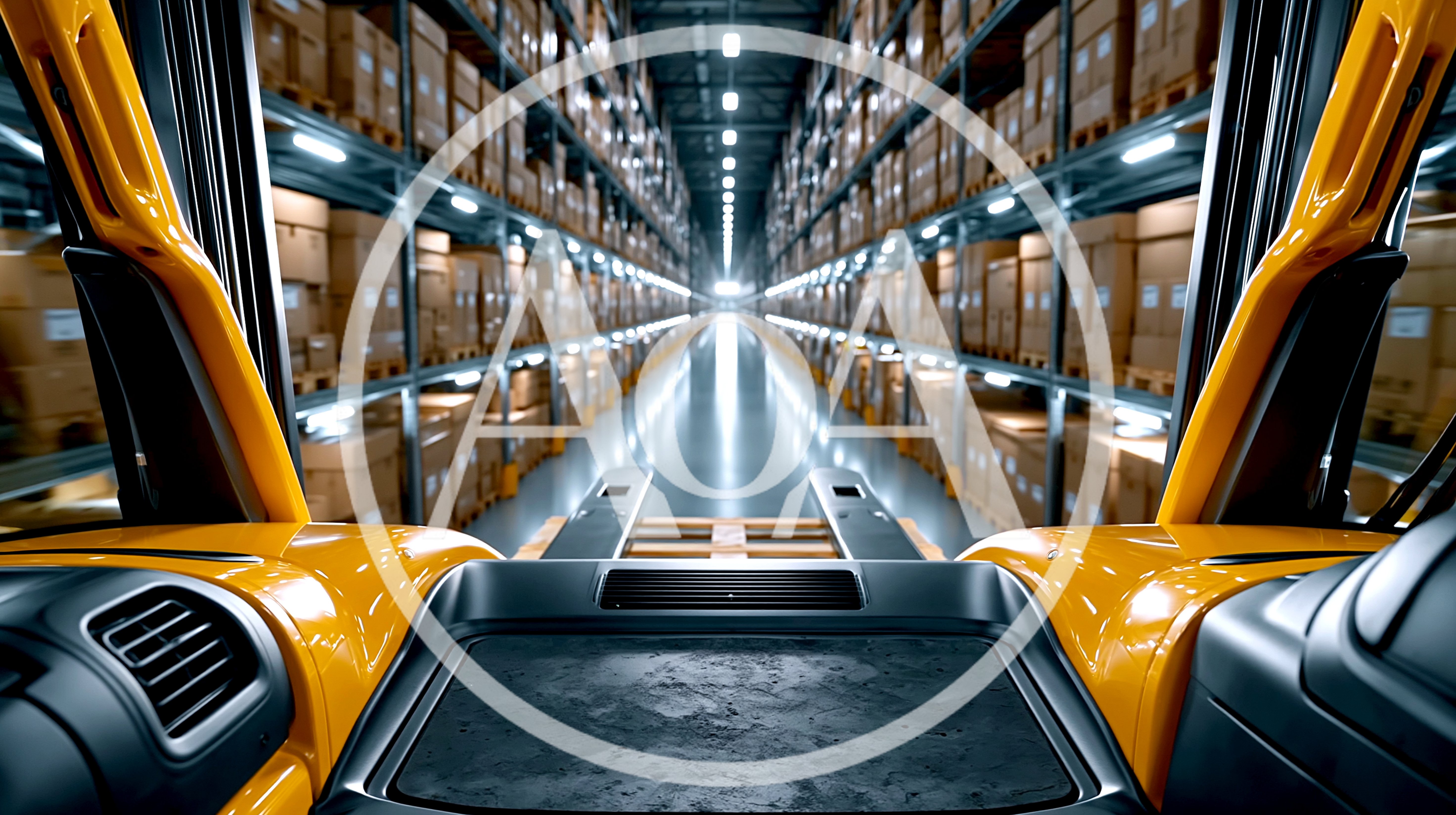First Person View From A Warehouse Forklift