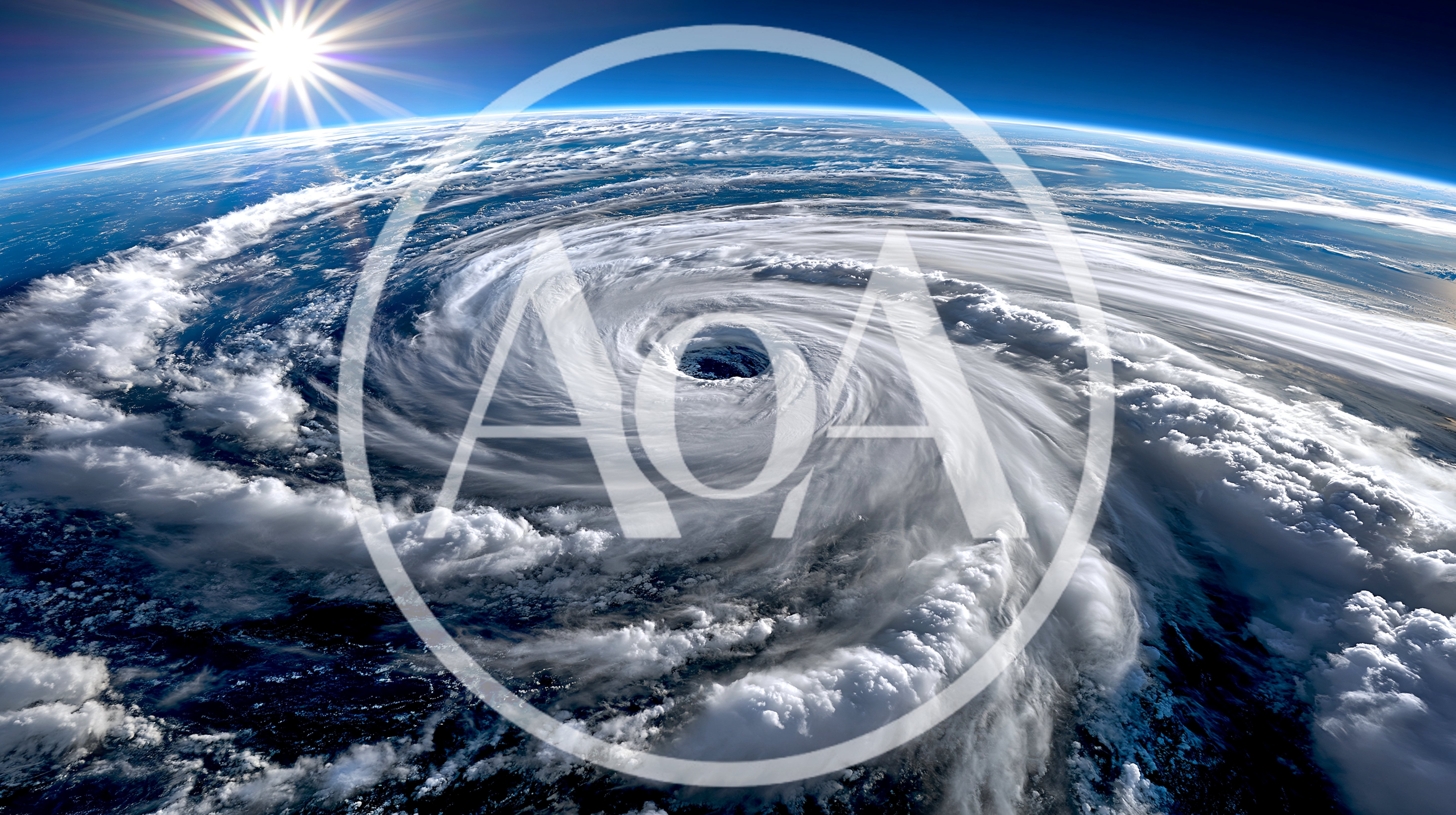 Satellite View Of A Massive Tropical Cyclone Hurricane