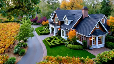 Luxury Suburban Home With Vineyard And Landscaped Garden