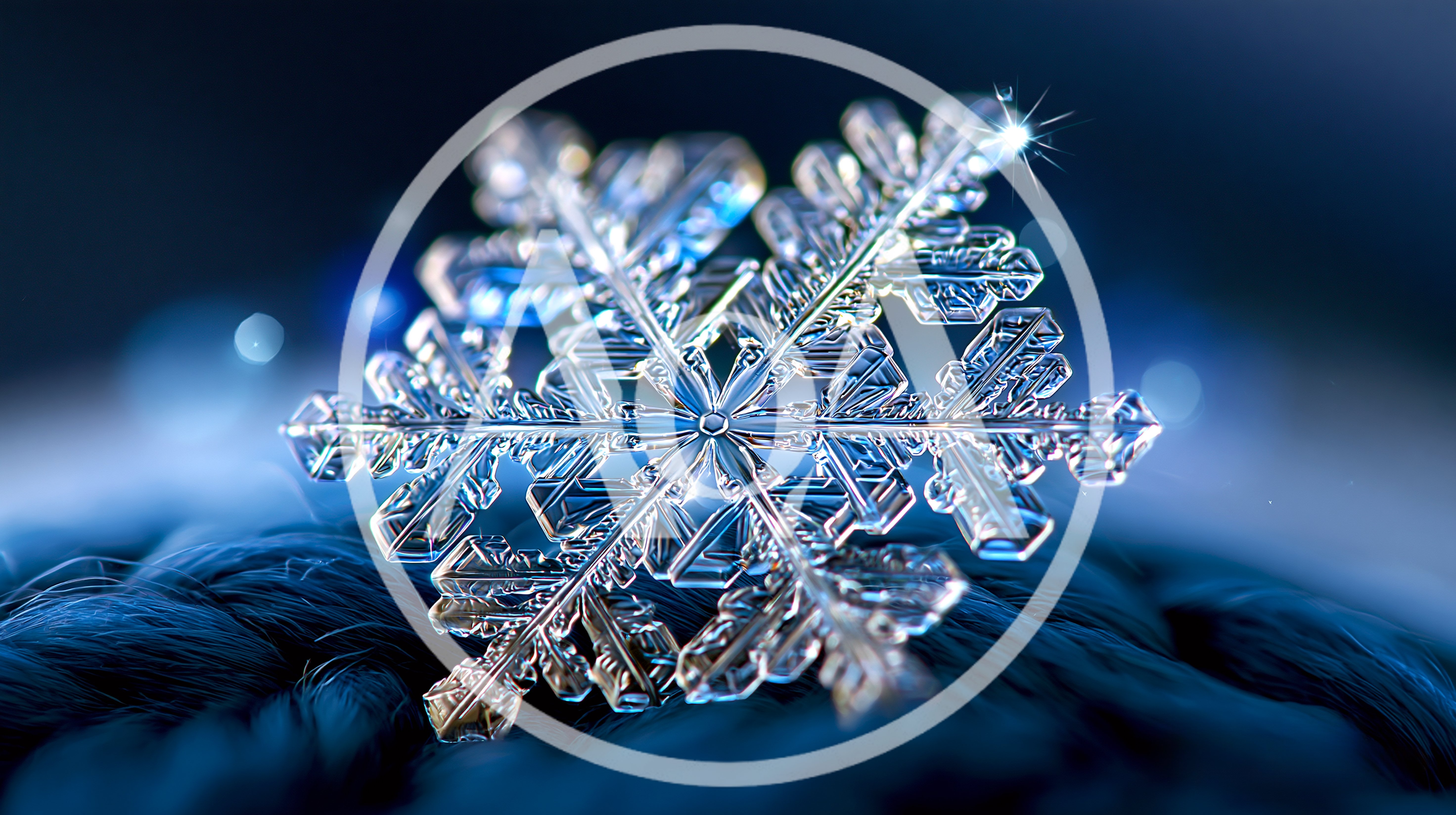 Macro Close Up Of A Detailed Crystal Snowflake