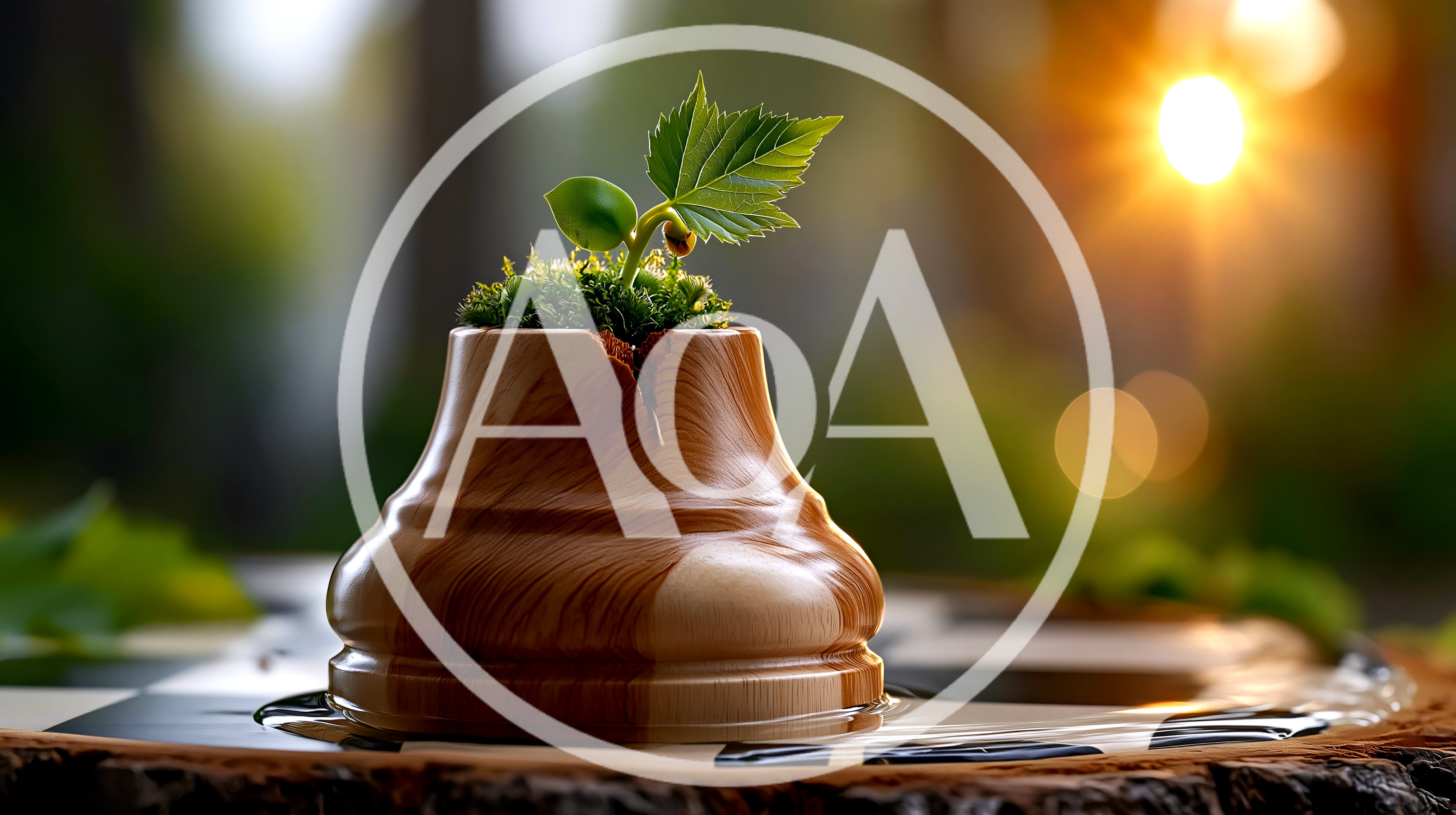Small Sprout Growing From A Wooden Chess Piece