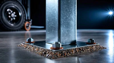 Industrial Steel Column Base Plate With Anchor Bolts