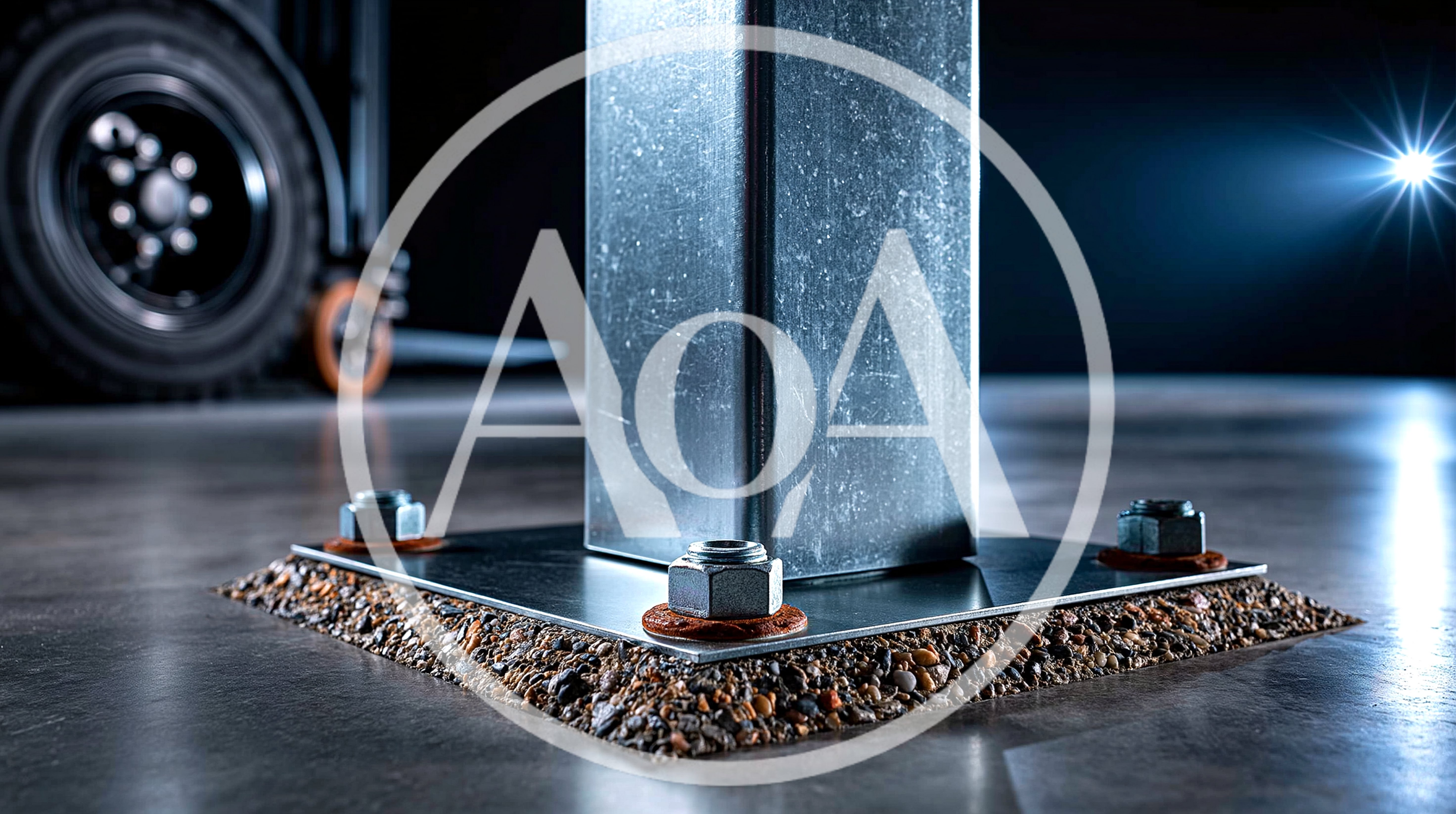 Industrial Steel Column Base Plate With Anchor Bolts