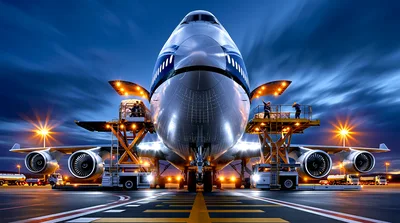 Cargo Aircraft Loading Operations At Night