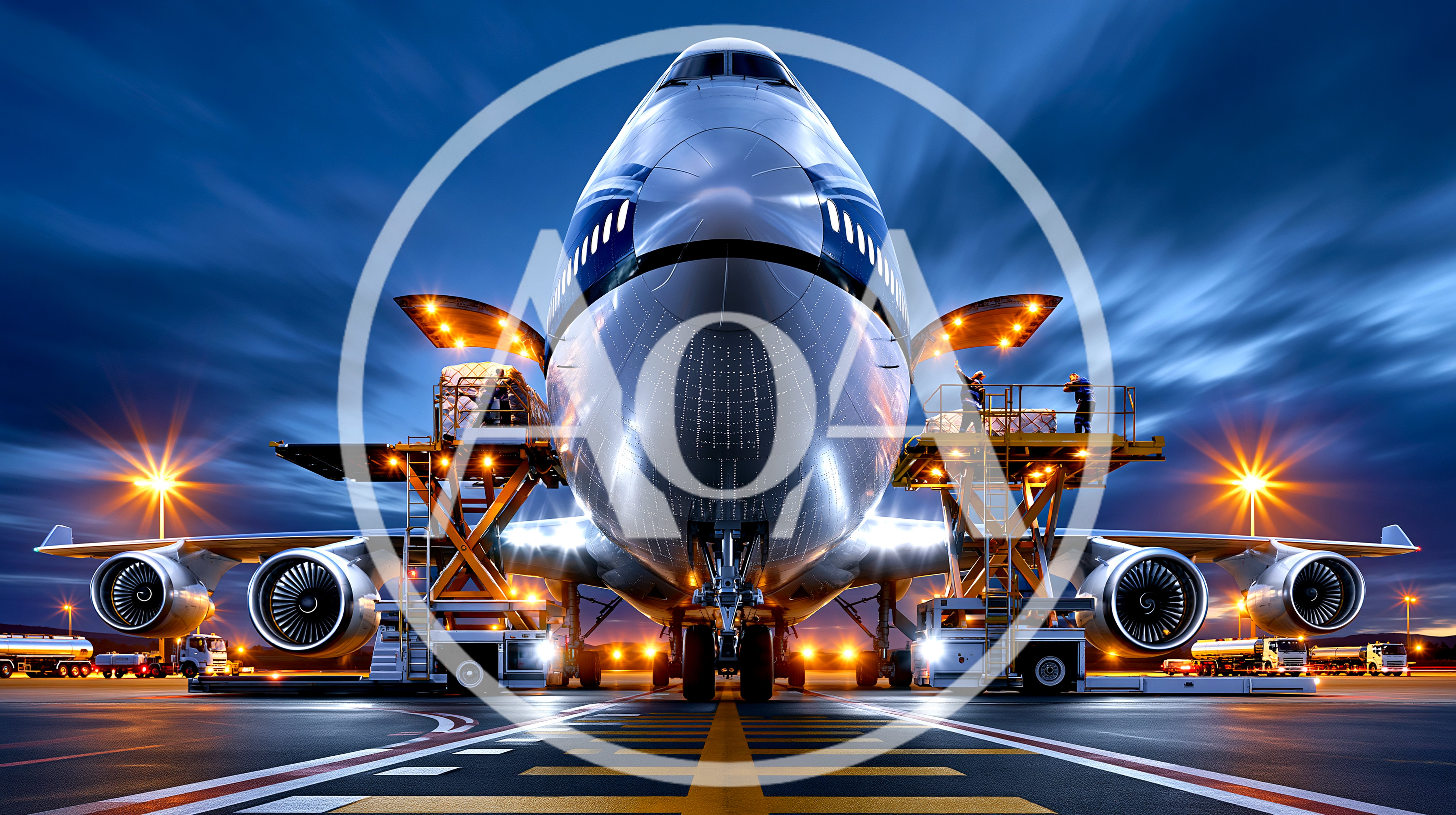 Cargo Aircraft Loading Operations At Night